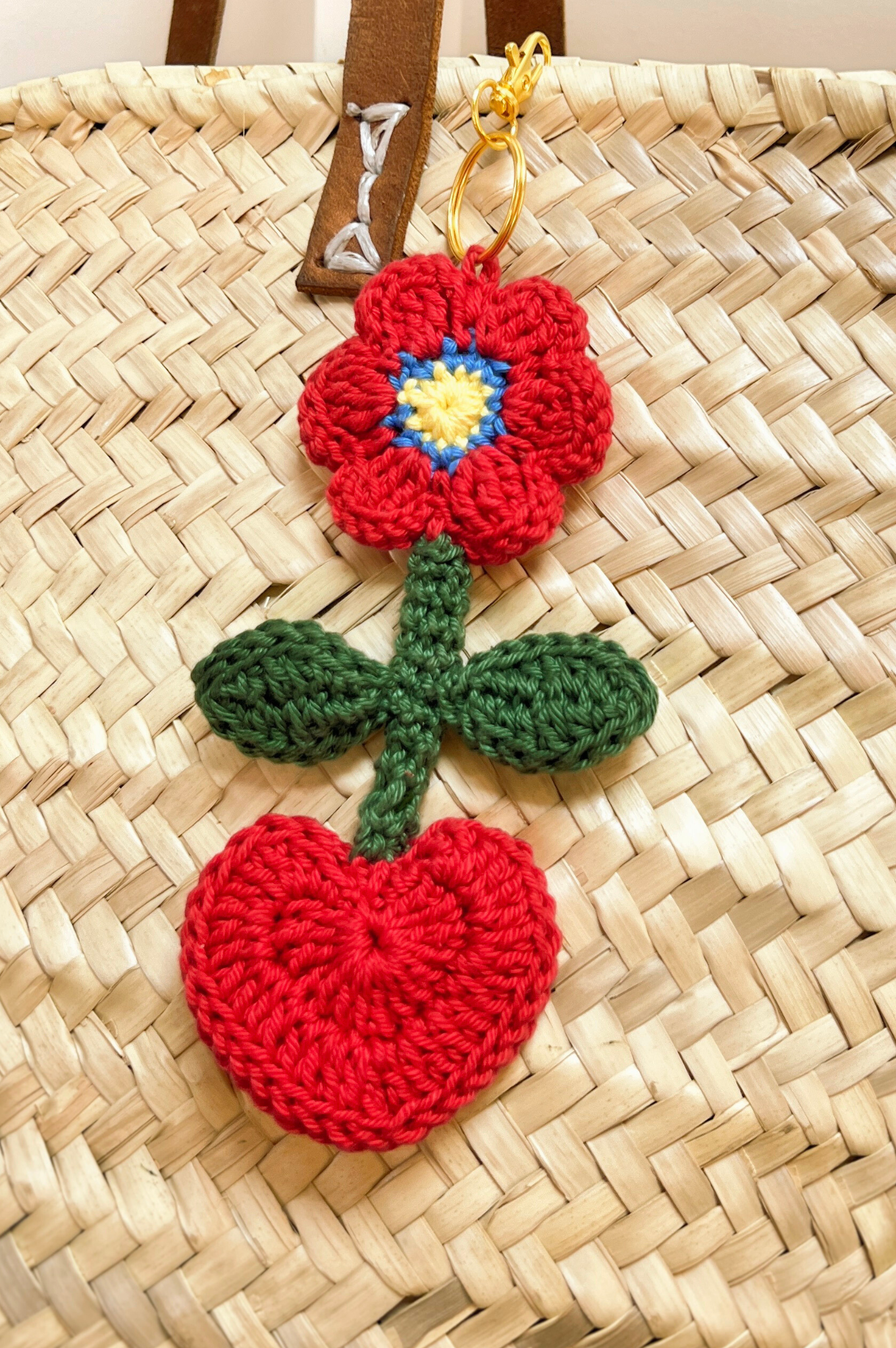 Fleur sur cœur - Bag Charms