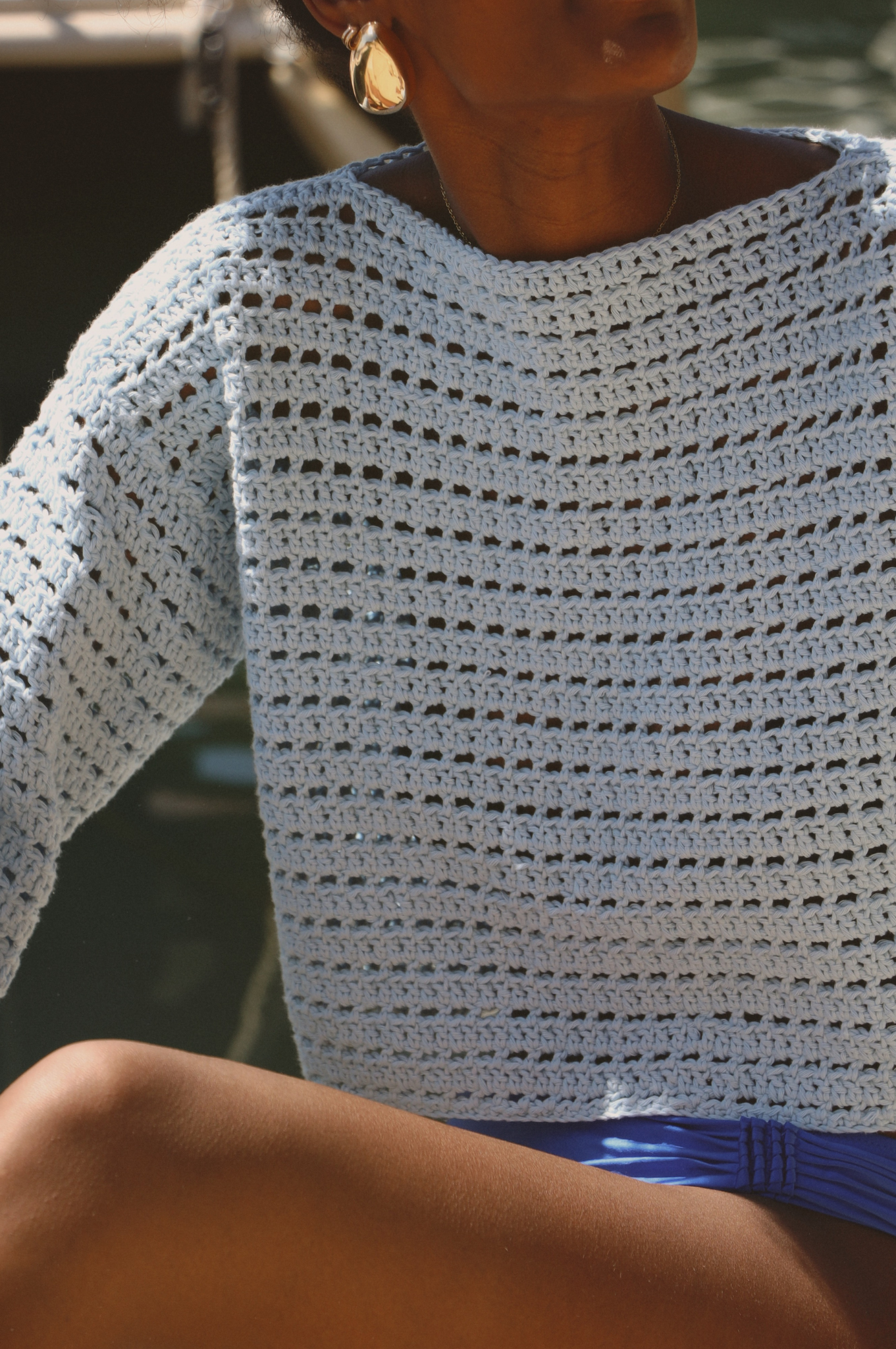 Pull Brigitte bleu stock