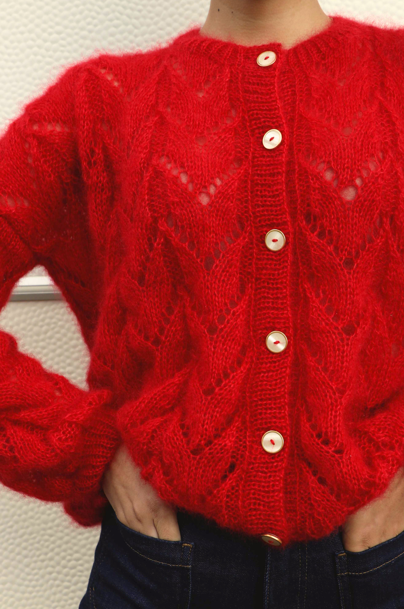 Gilet Claudine rouge