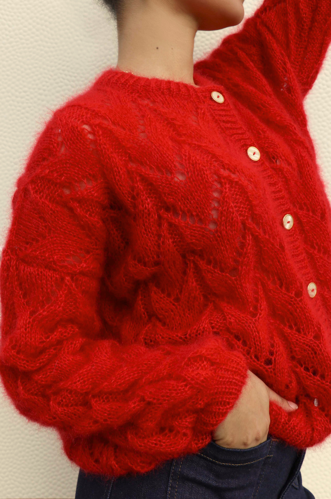 Gilet Claudine rouge