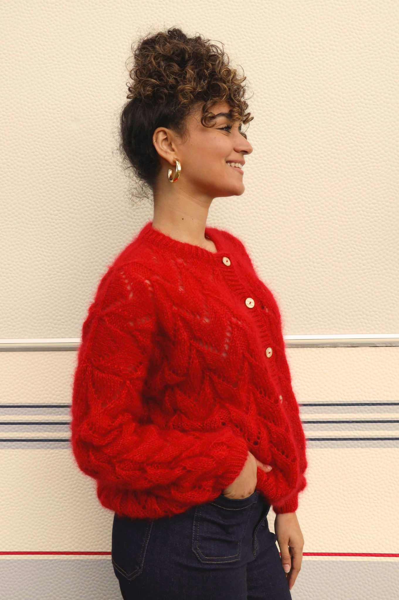 Gilet Claudine rouge