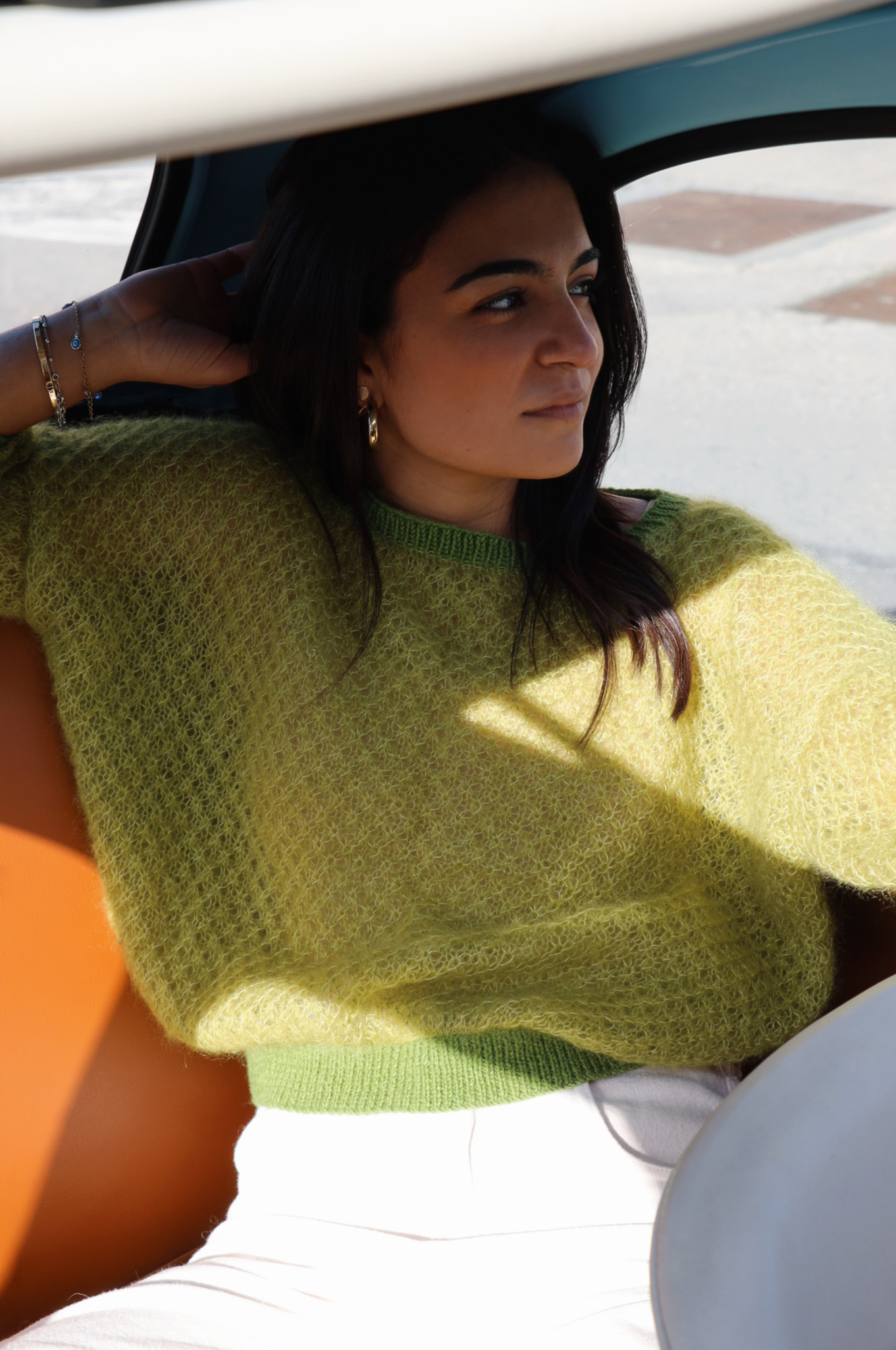 Pull Odette en vert en stock