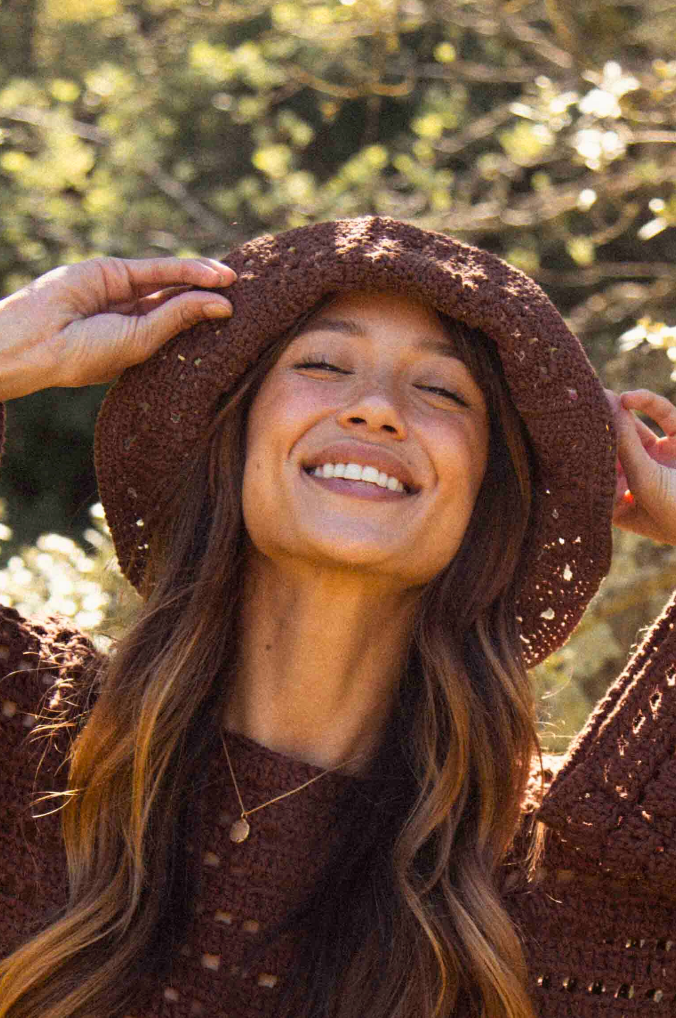 Chapeau Georgette marron