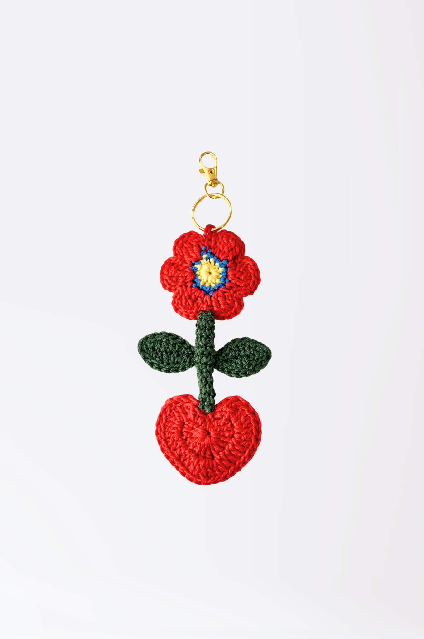 Fleur sur cœur - Bag Charms