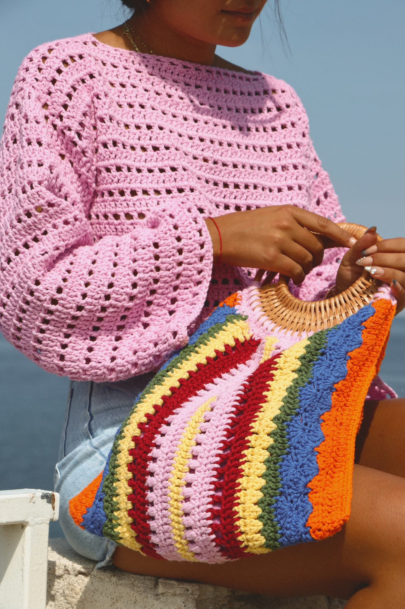 Sac crochet Paulette orange