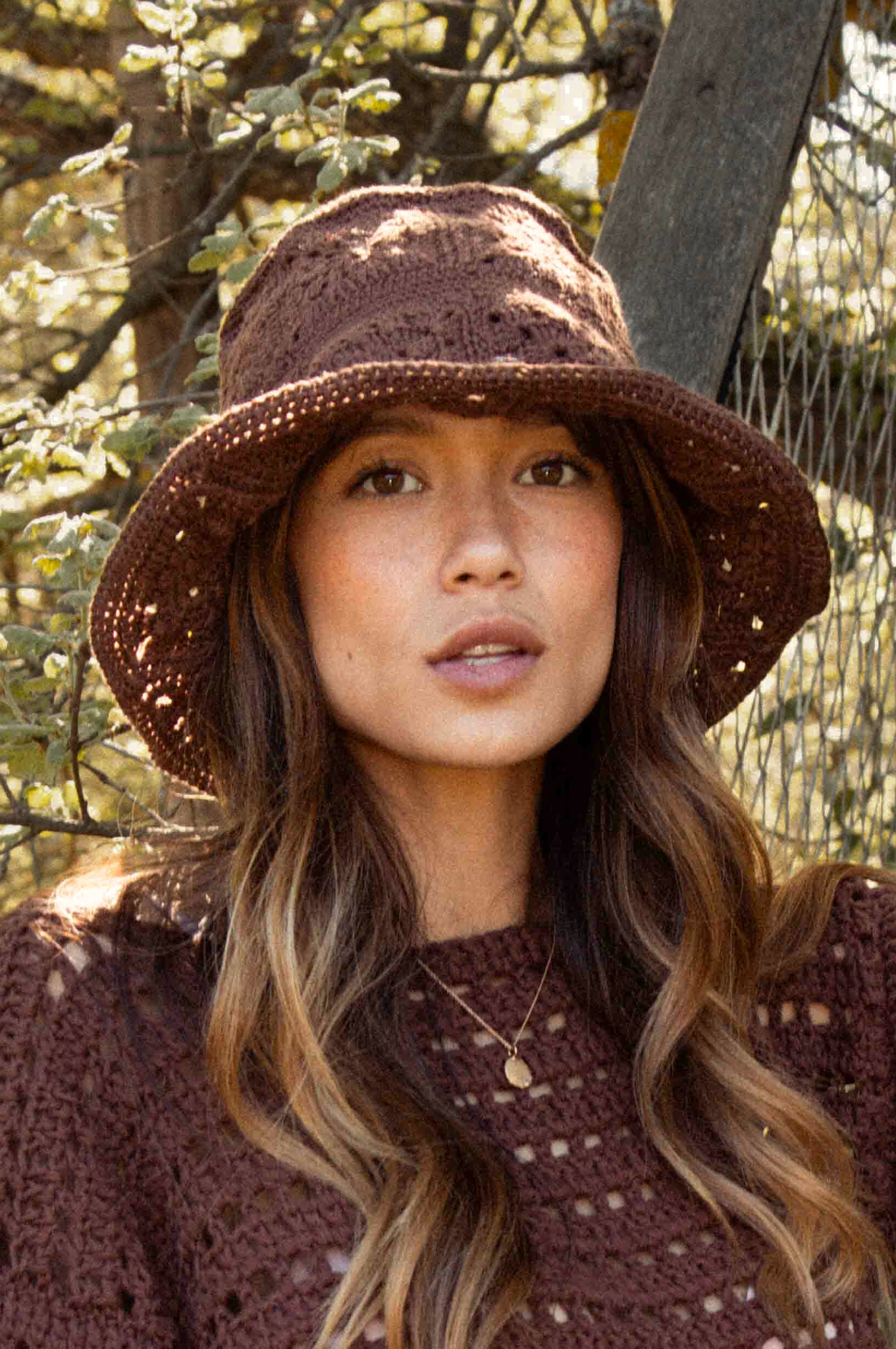 Chapeau Georgette marron