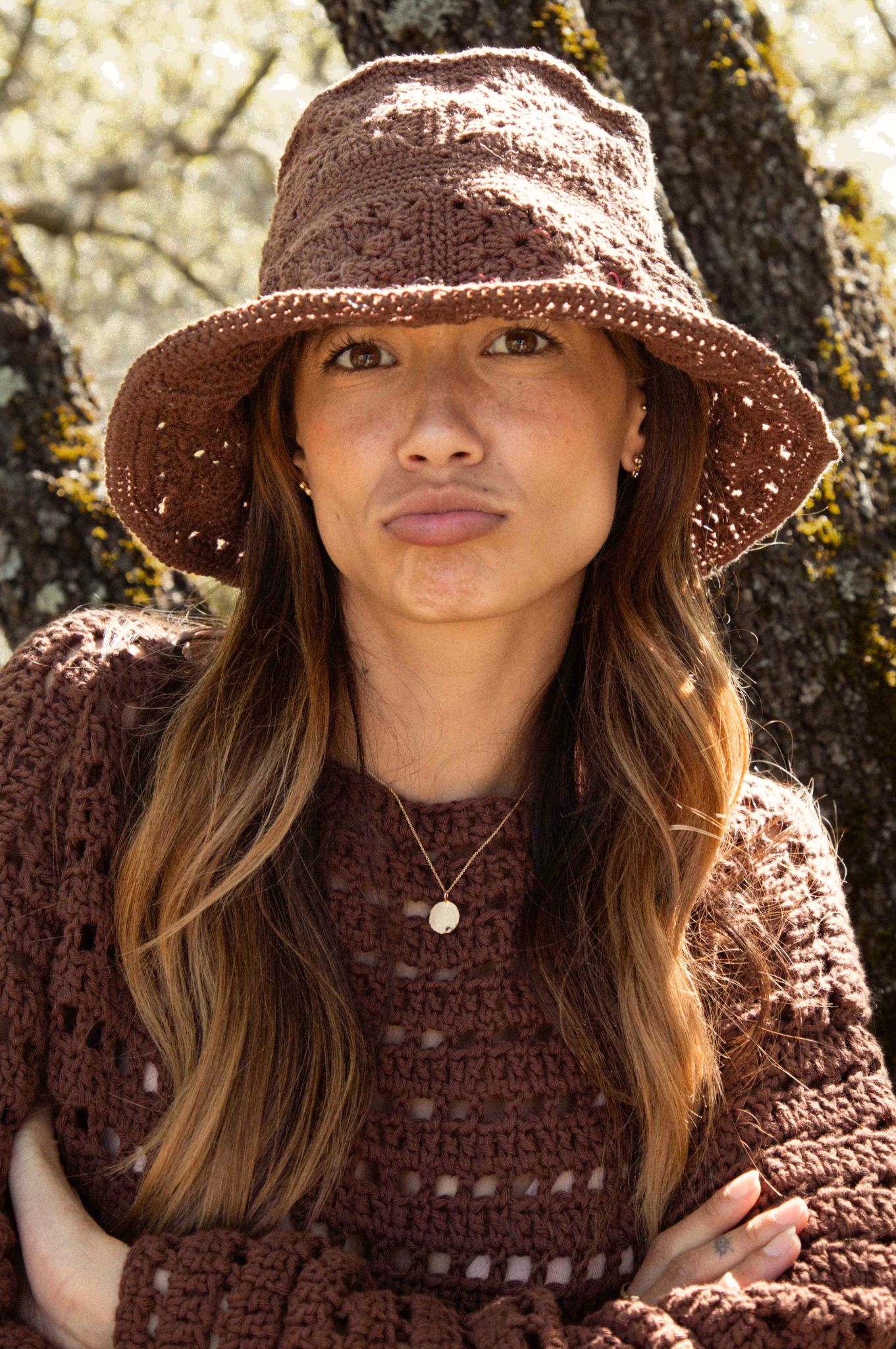 Chapeau Georgette marron