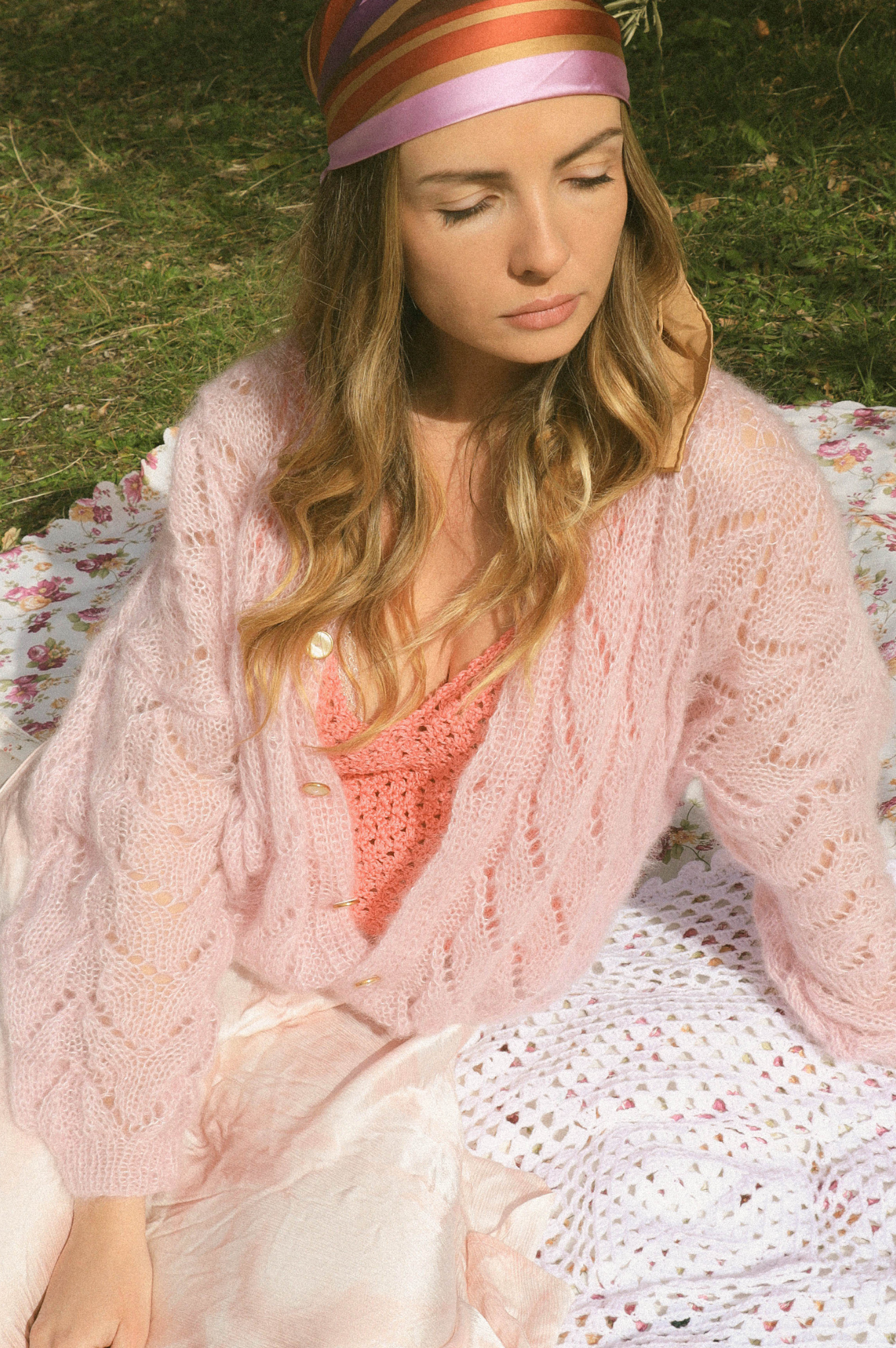 Gilet Claudine rose pastel