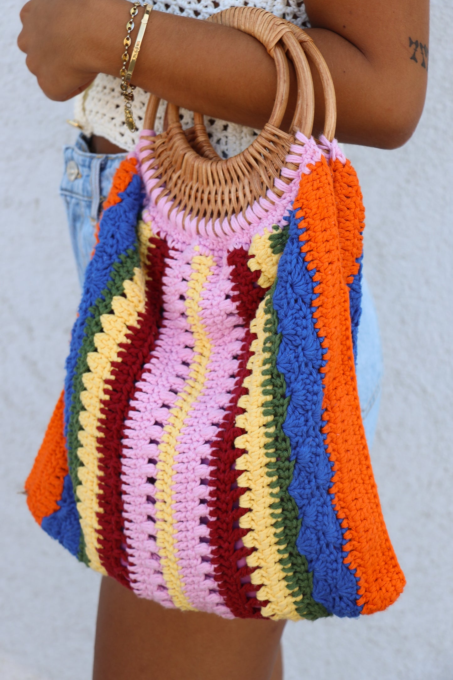 Sac crochet Paulette - orange
