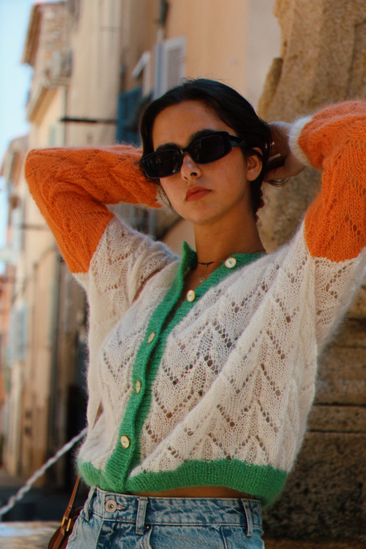 Gilet Claudine - écru orange