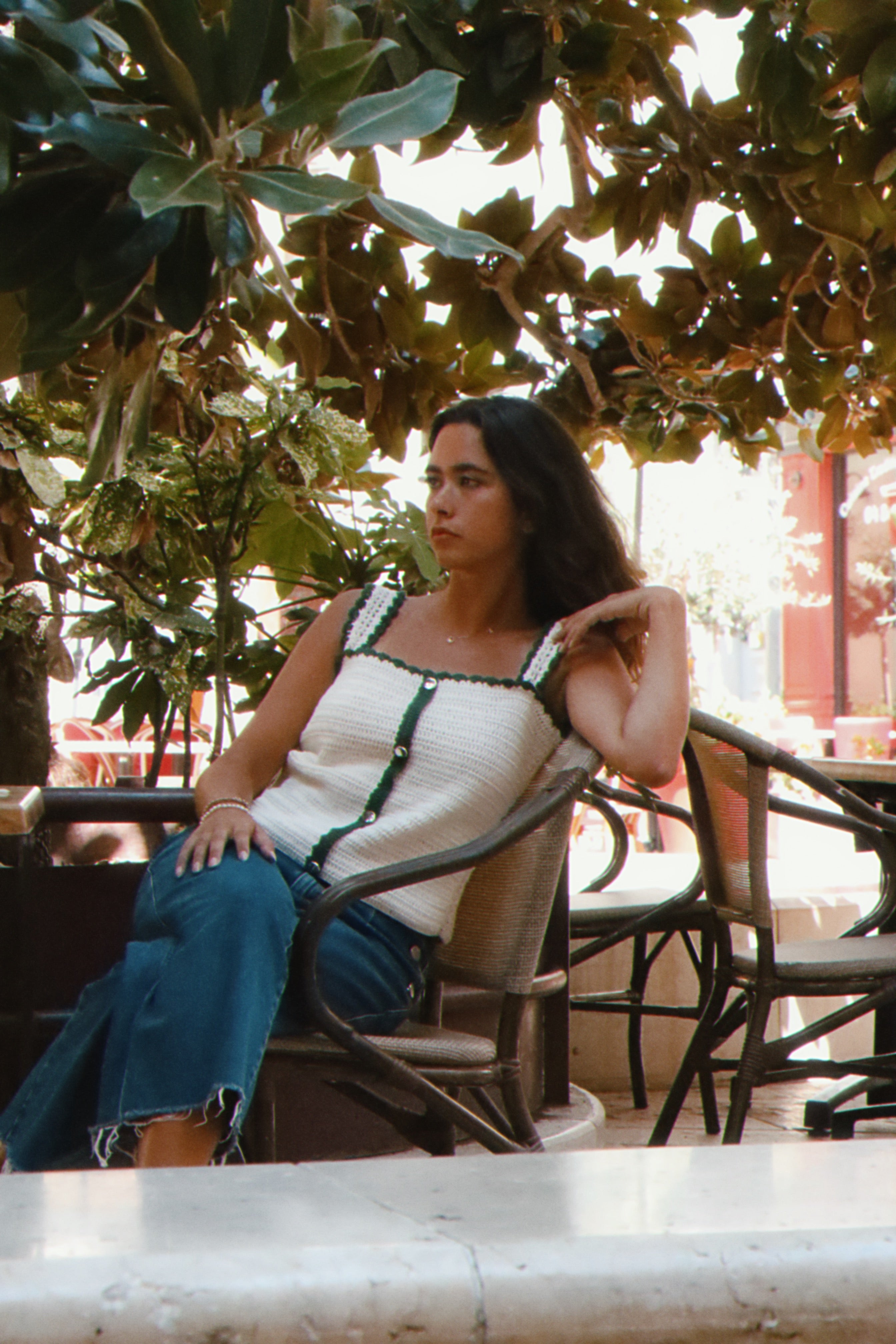 Top crochet Honorine ecru