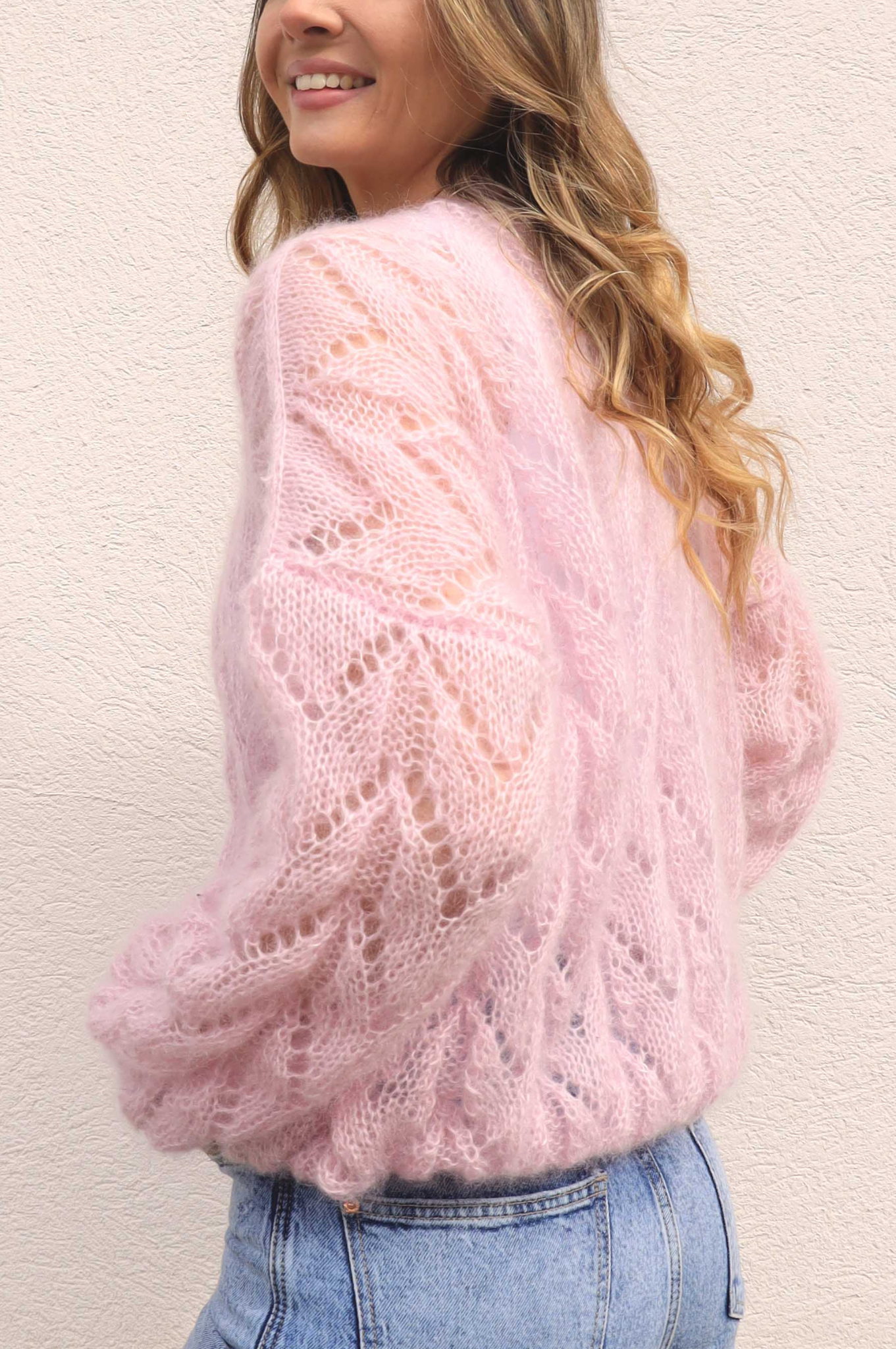Gilet Claudine rose pastel