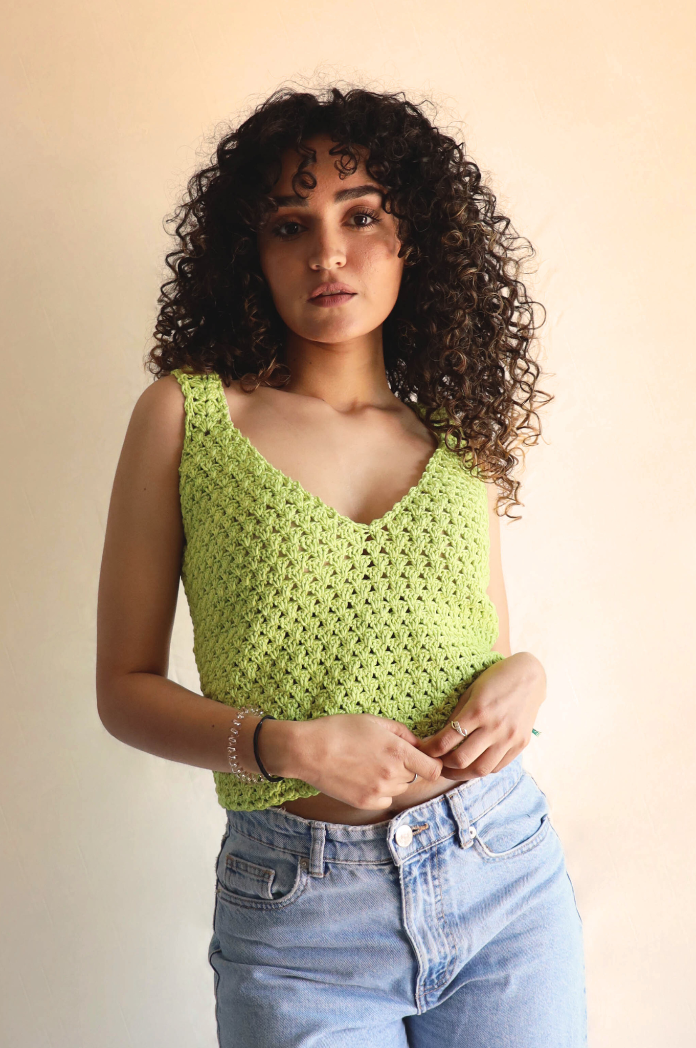 Top crochet Rosita - lemon