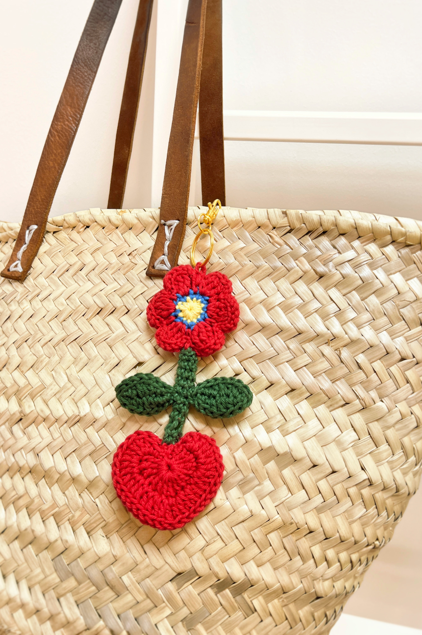 Fleur sur cœur - Bag Charms