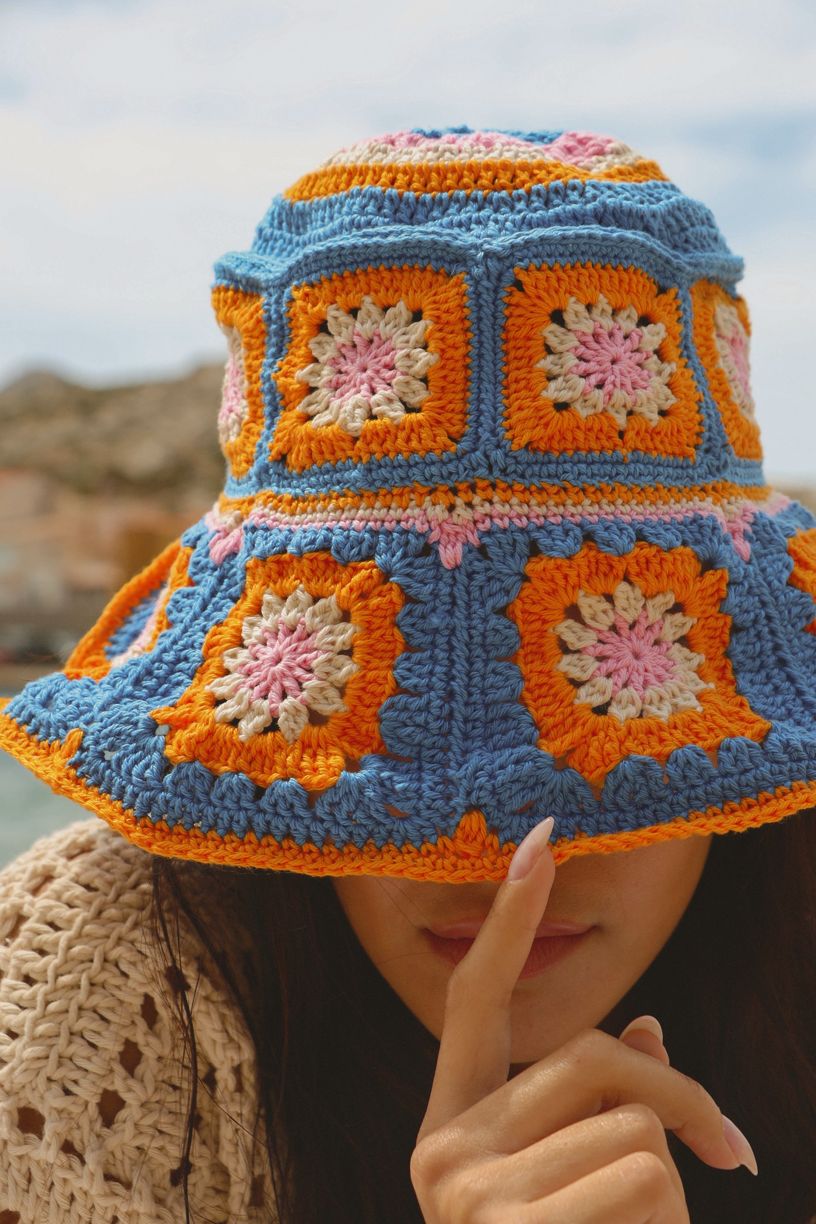 Chapeau Georgette bleu