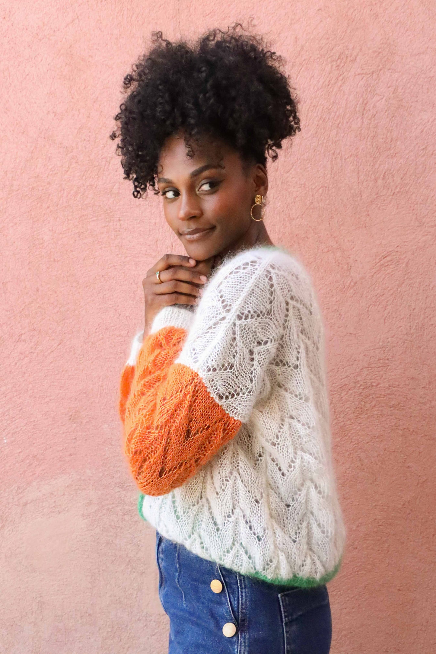 Gilet Claudine - écru orange