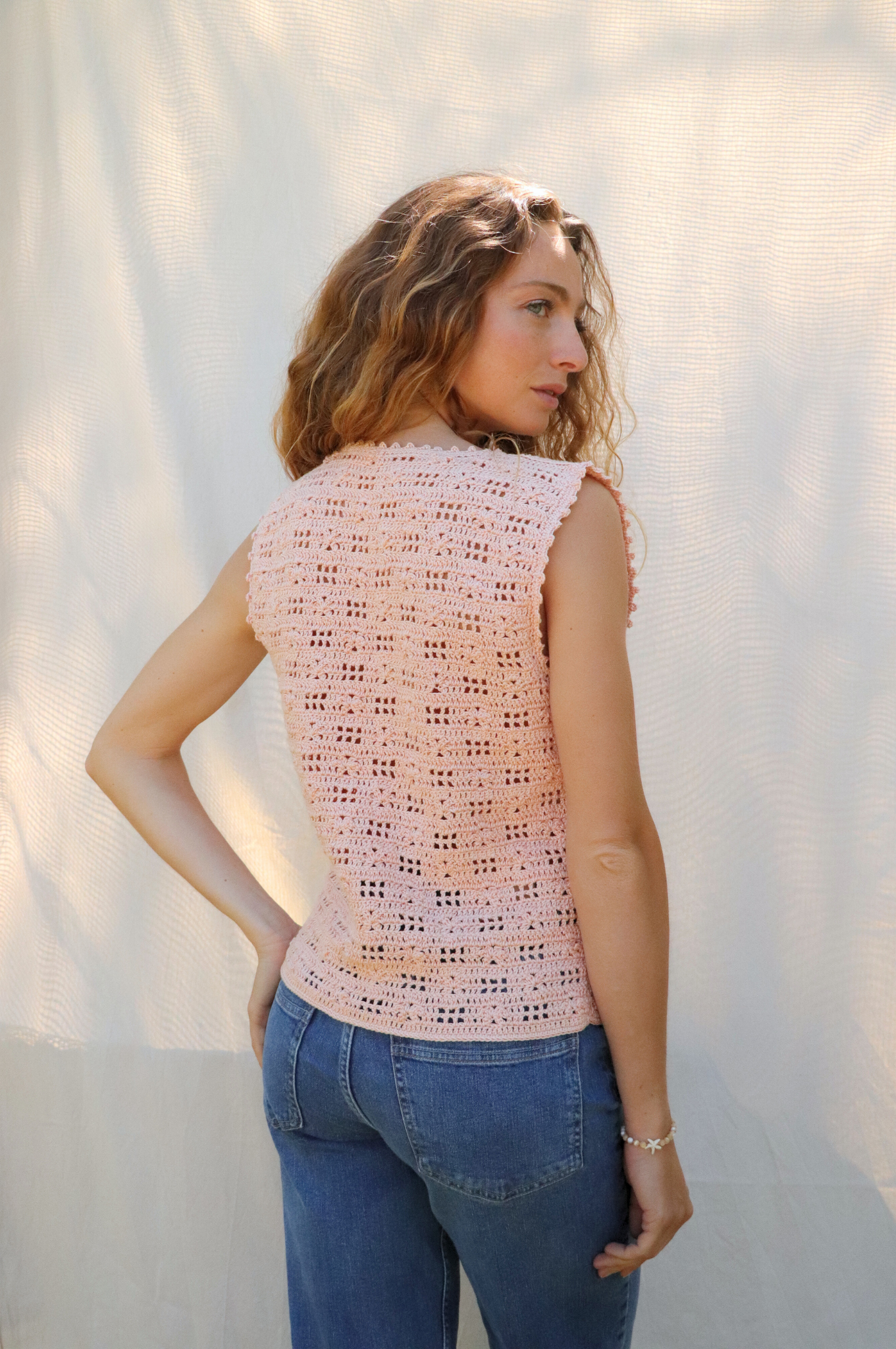 Gilet Elvira rose
