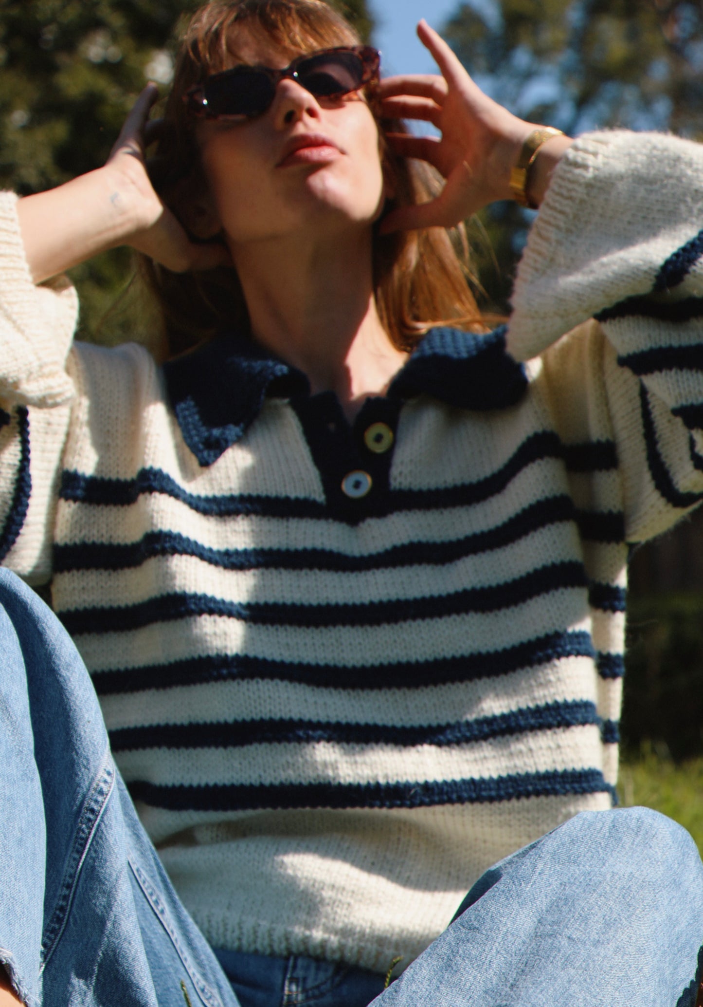 Pull Francine - marinière bleue