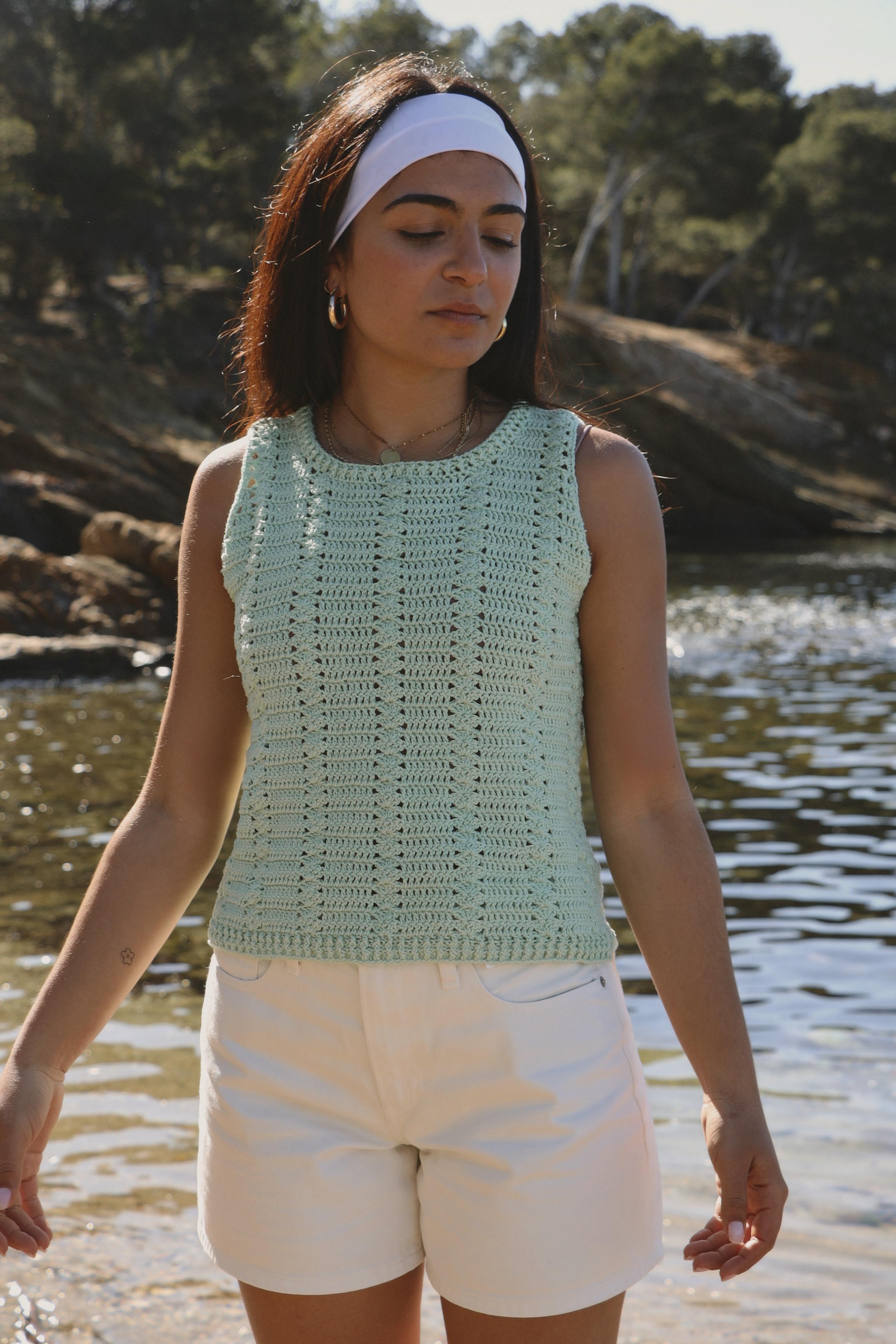 Top Edmée vert pastel