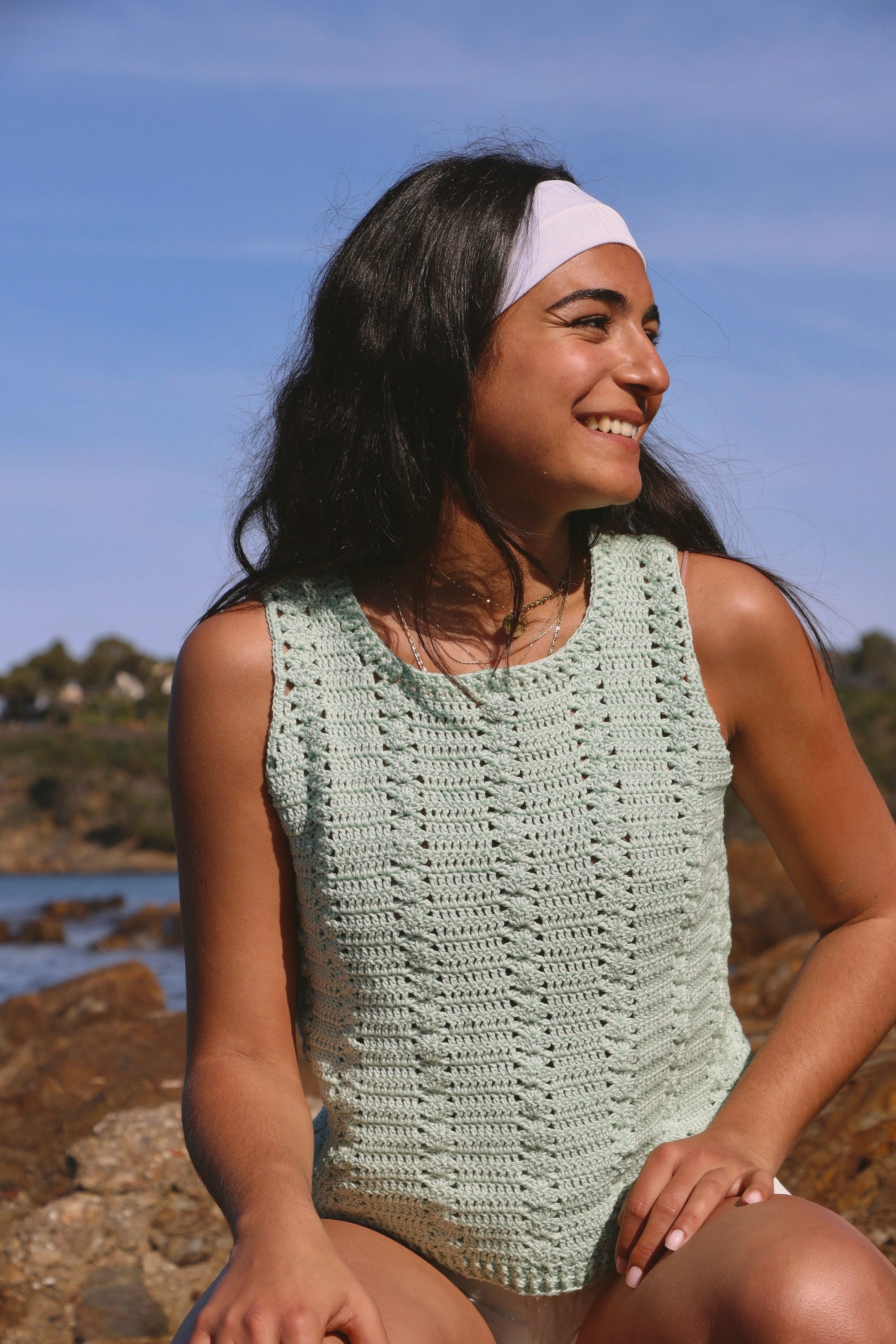 Top Edmée vert pastel