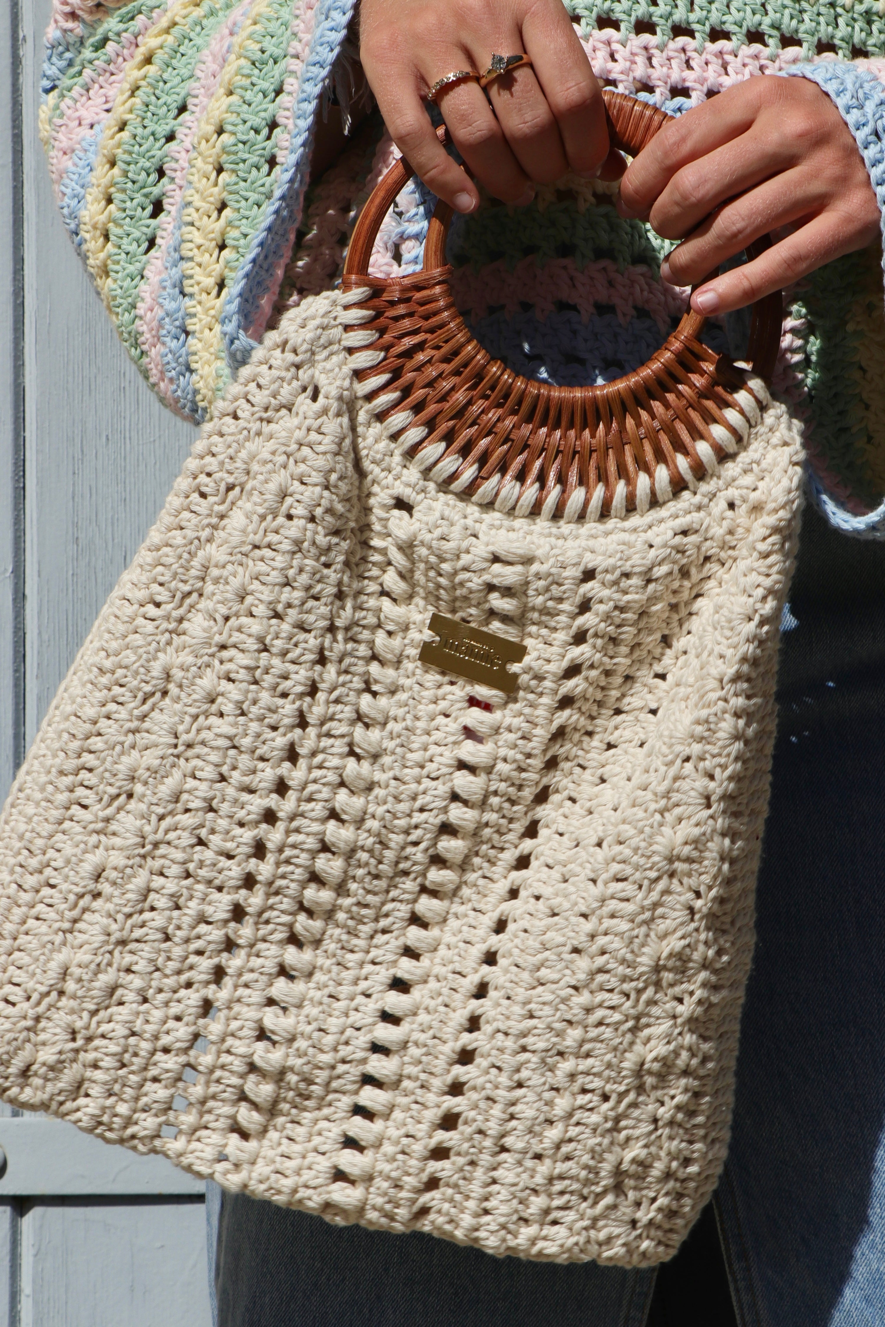 Sac crochet Paulette ecru en stock