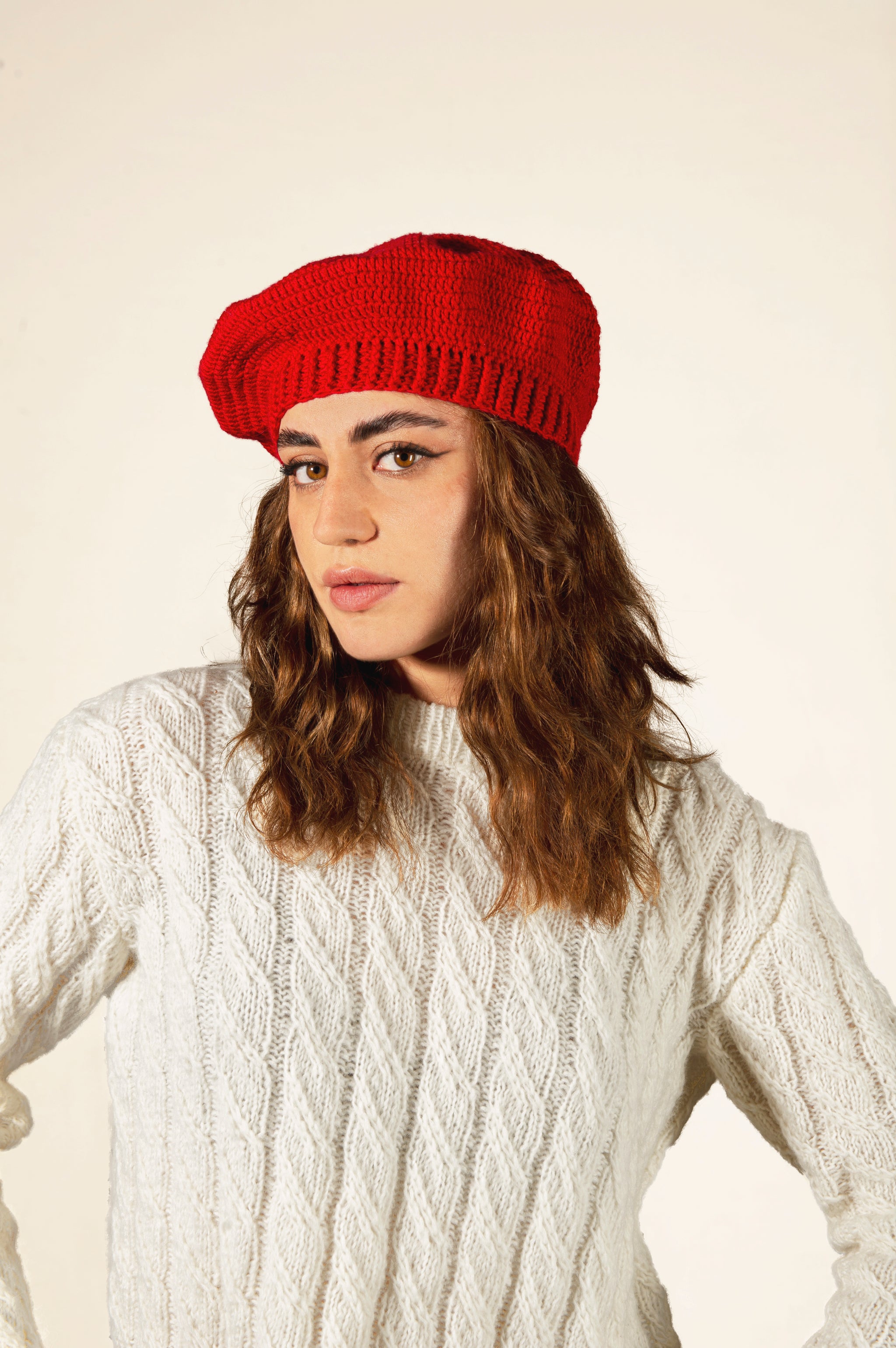 Béret Brixton Audrey En Laine, Couleur Henné Rouge - Taille Petit