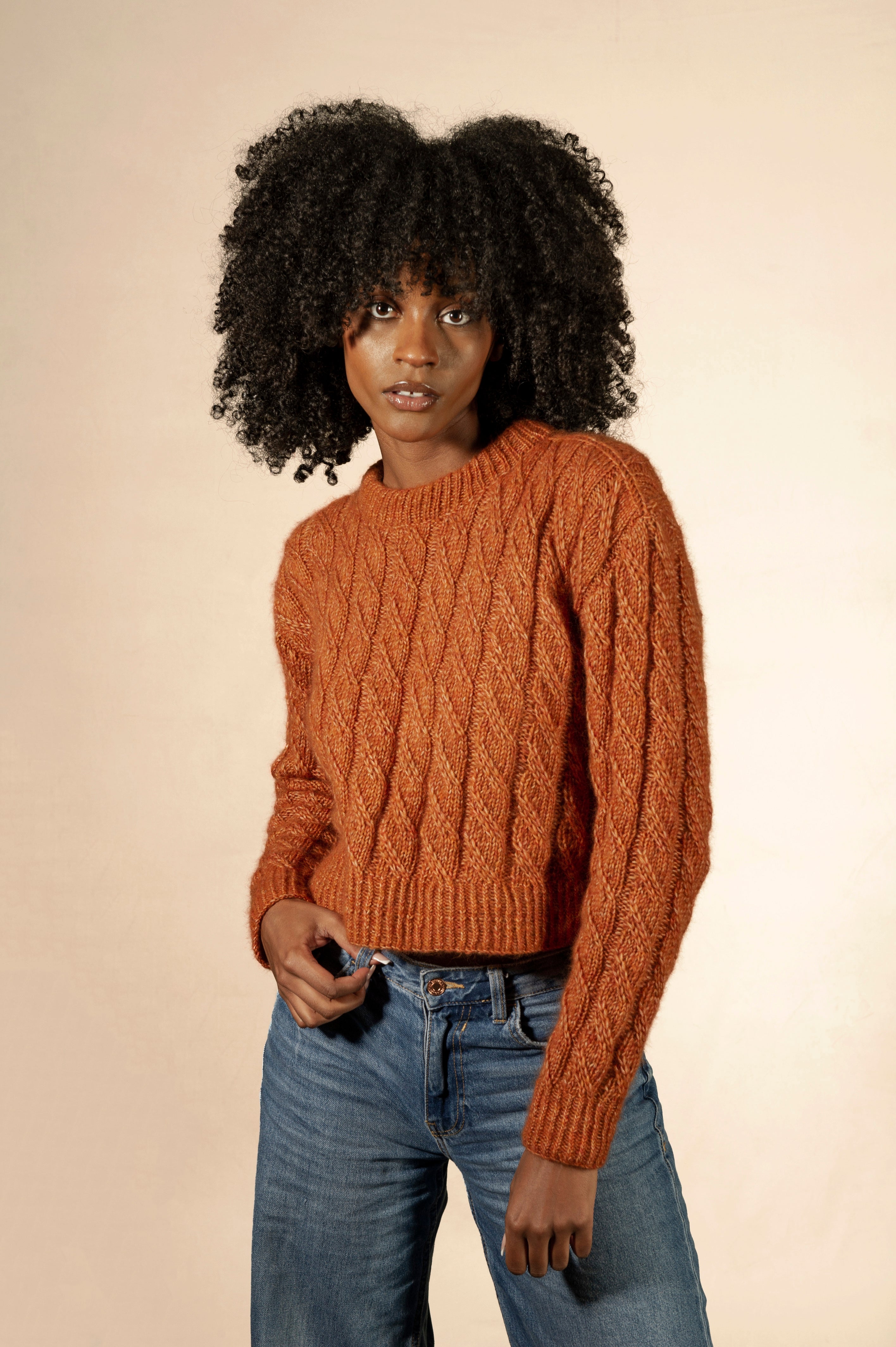 Pull Martine marron en stock