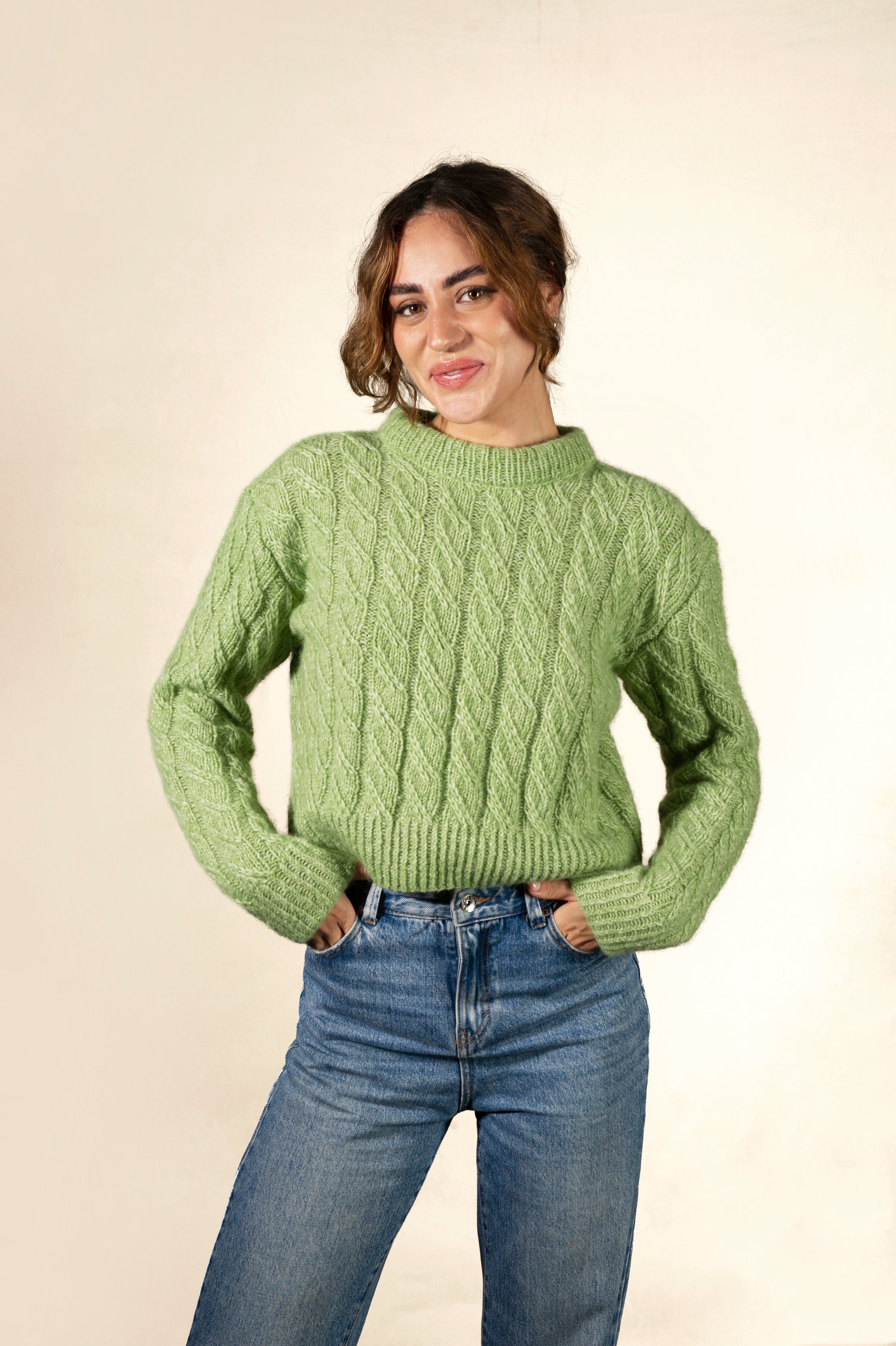 Pull Martine vert en stock
