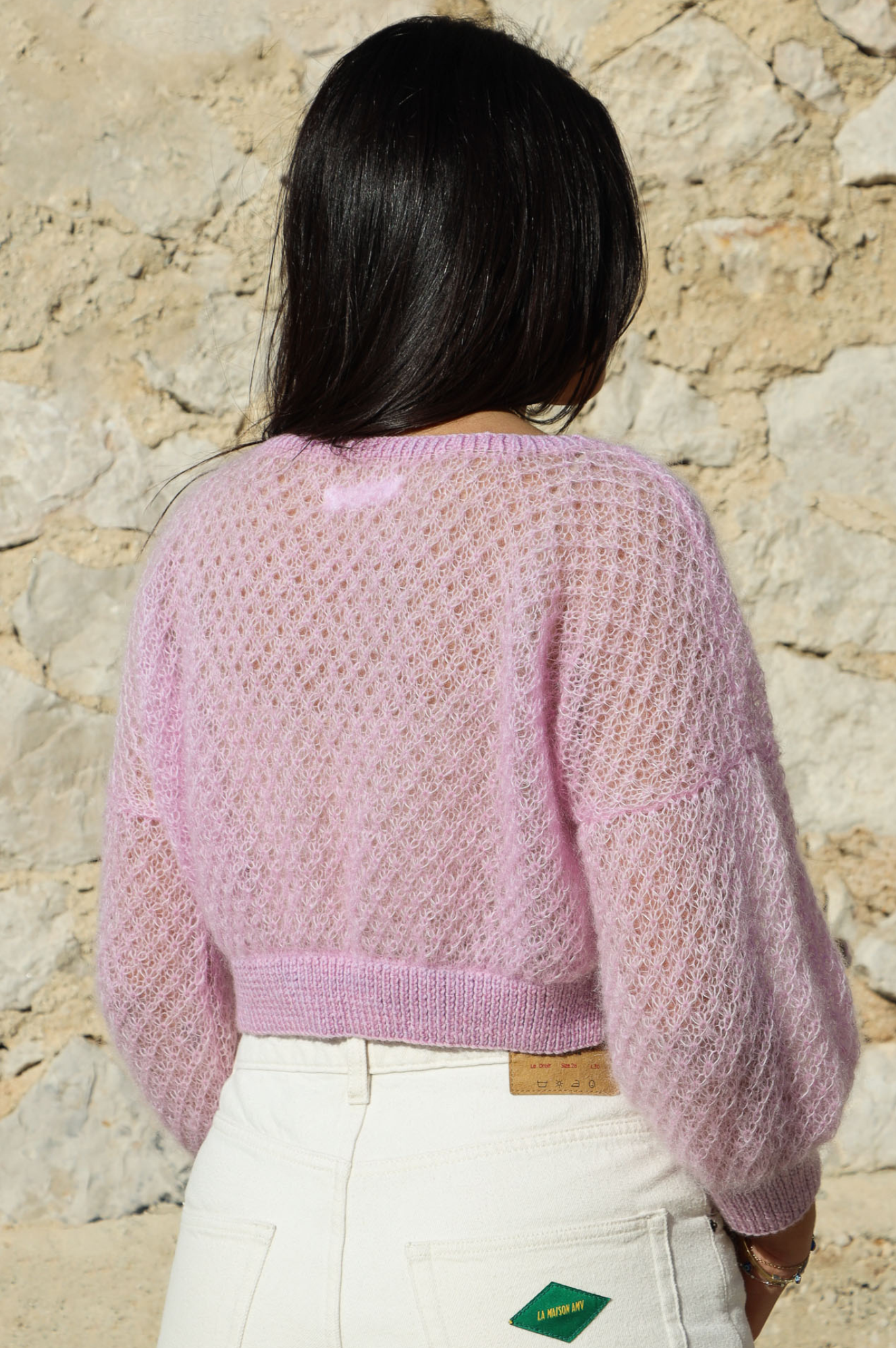 Pull Odette rose en stock