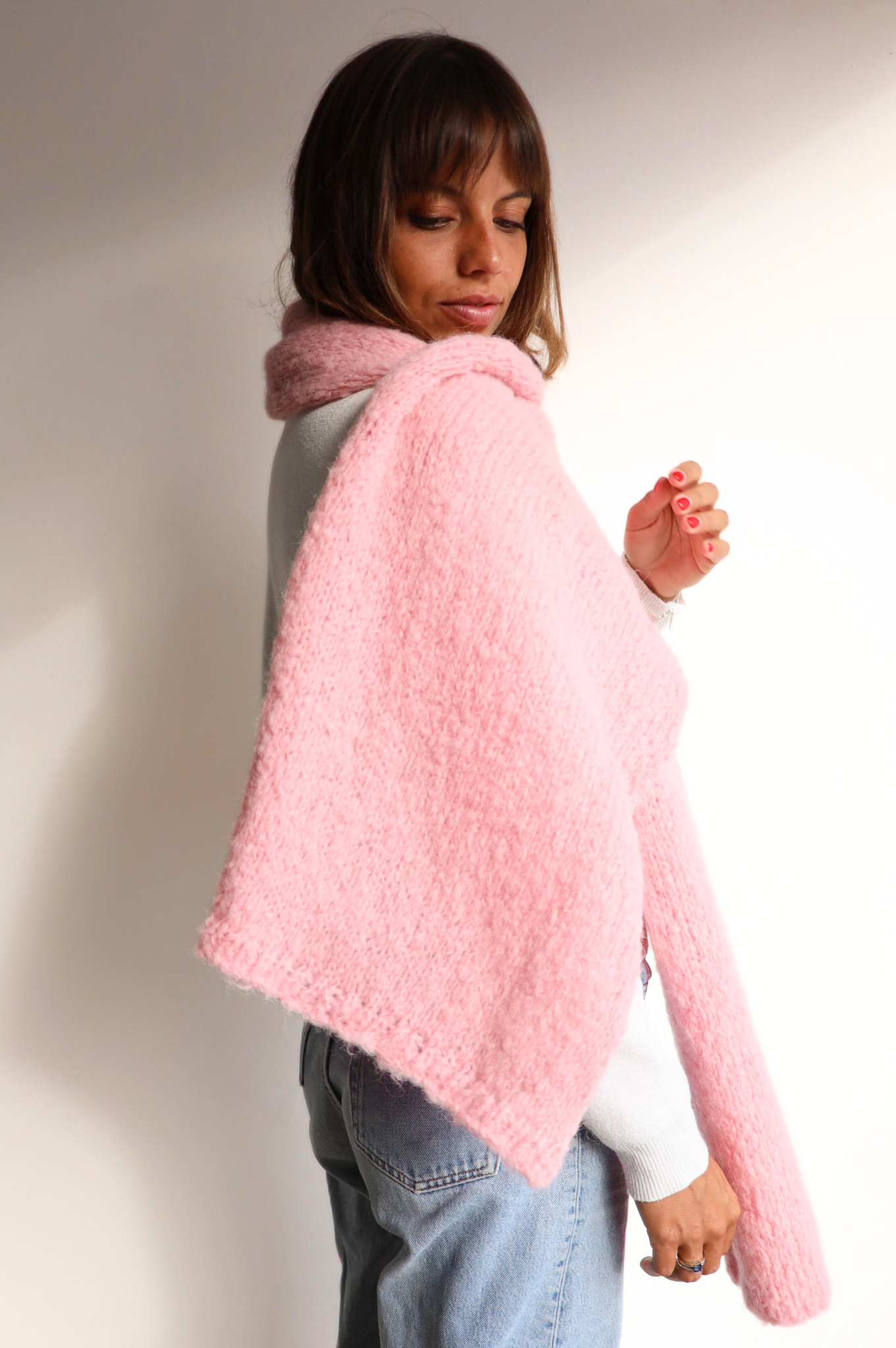 Echarpe Mado rose en stock