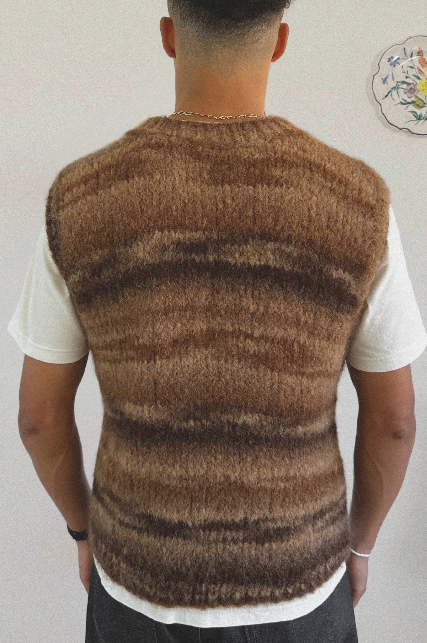 Pull sans manche Dolores Homme marron