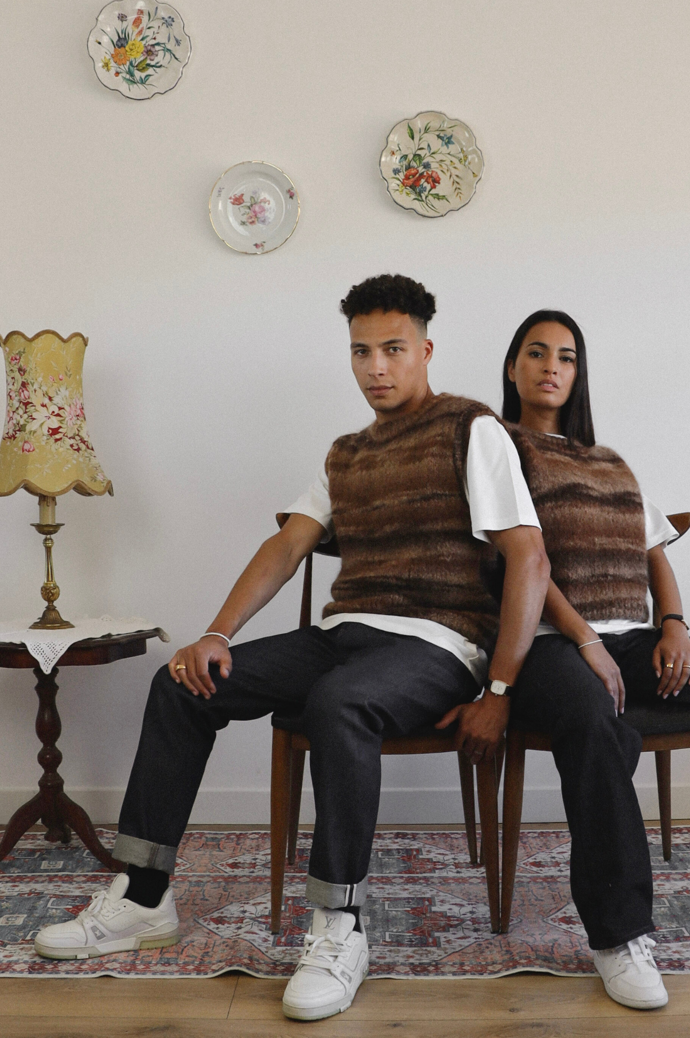 Pull sans manche Dolores Homme marron