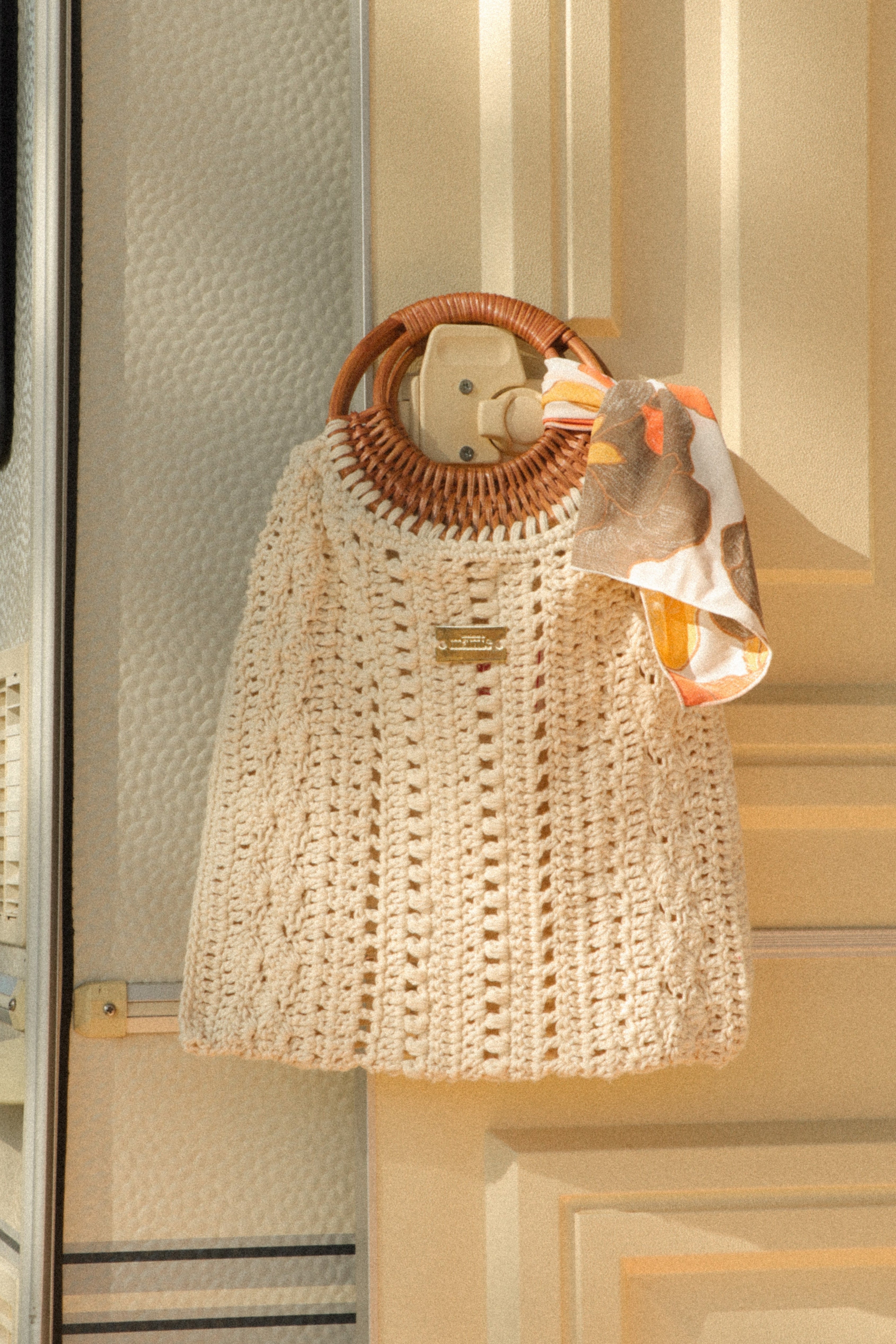 Sac crochet Paulette ecru en stock