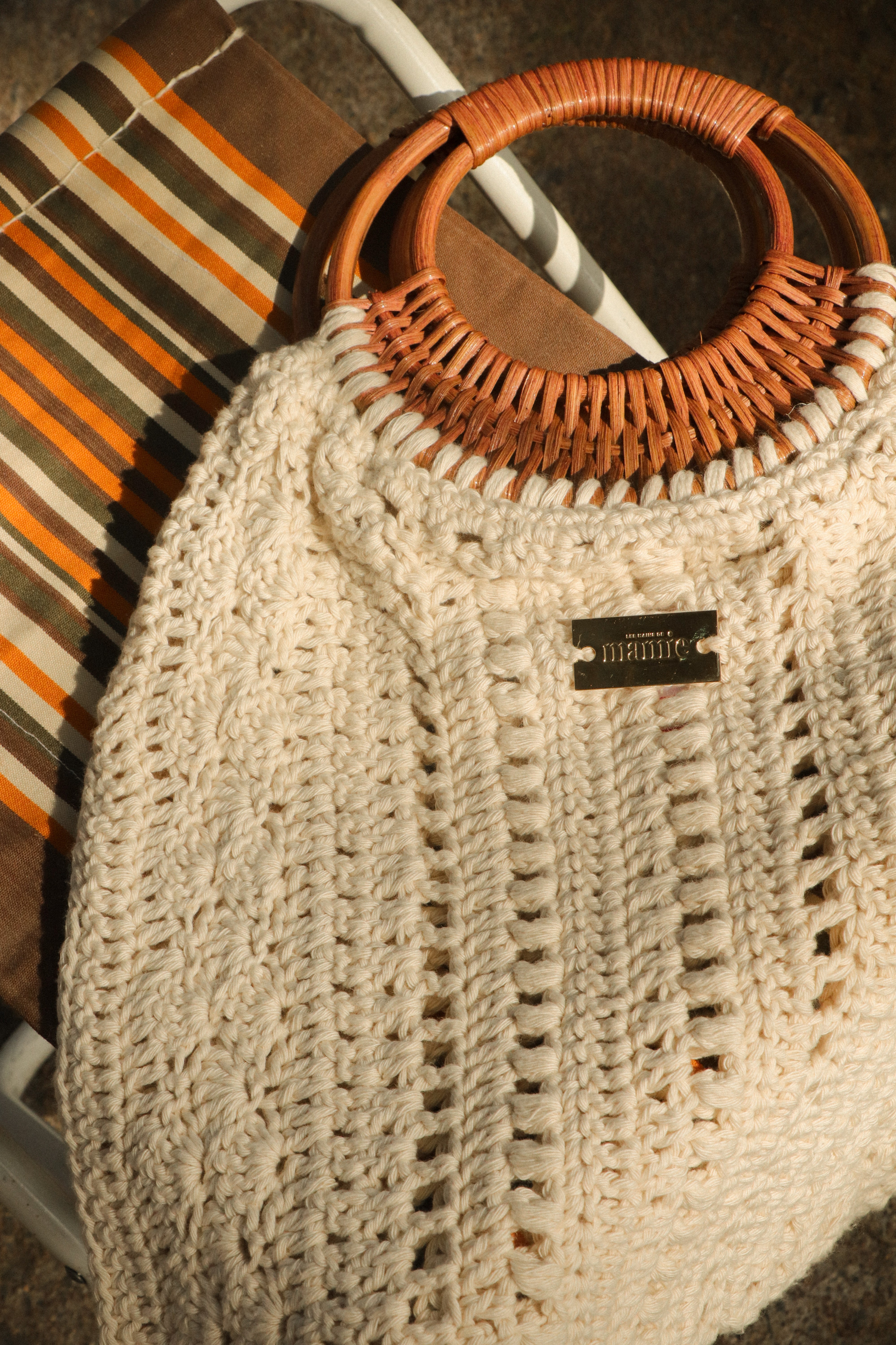 Sac crochet Paulette ecru en stock