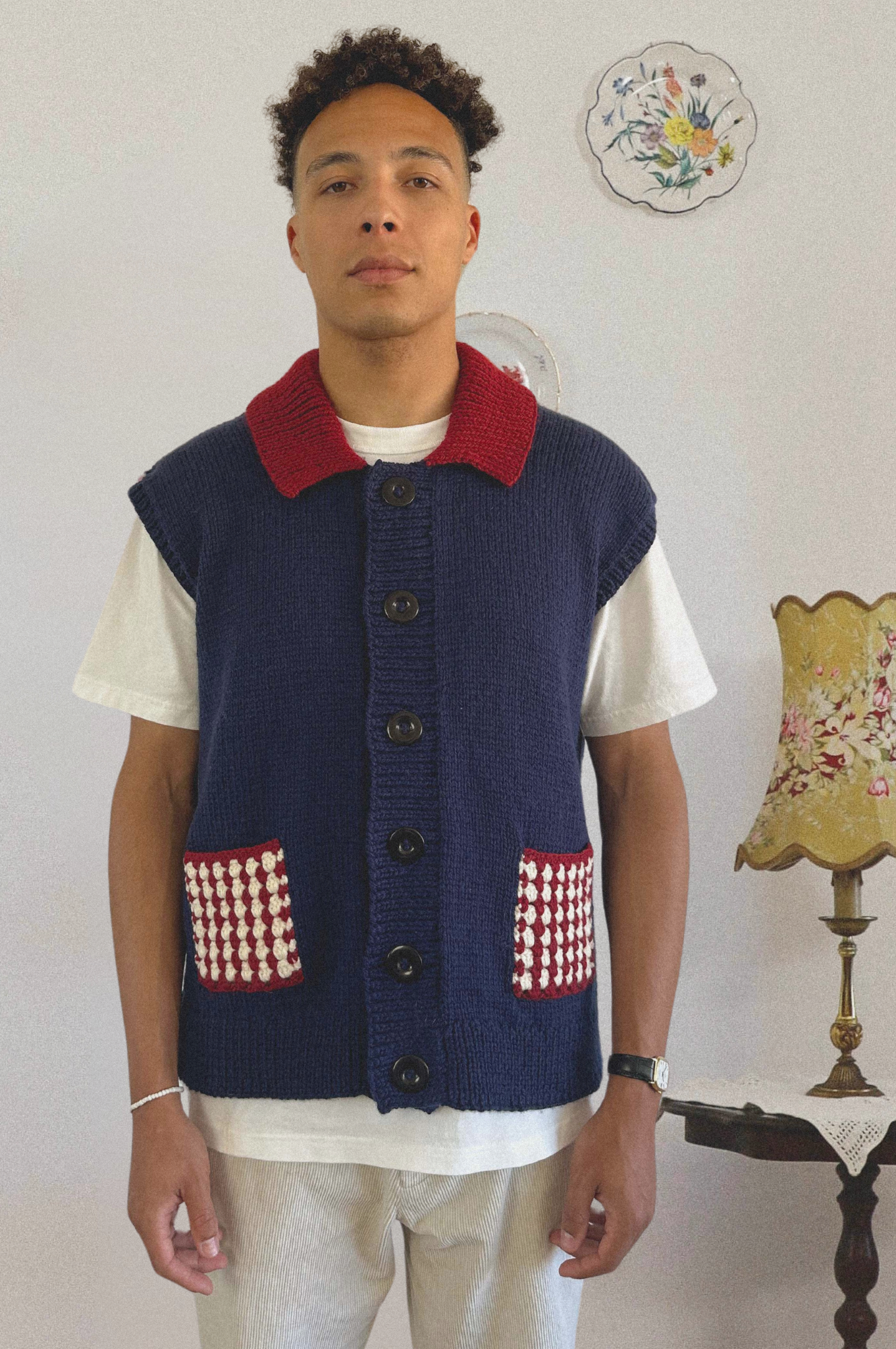 Gilet Fernand bleu marine en stock