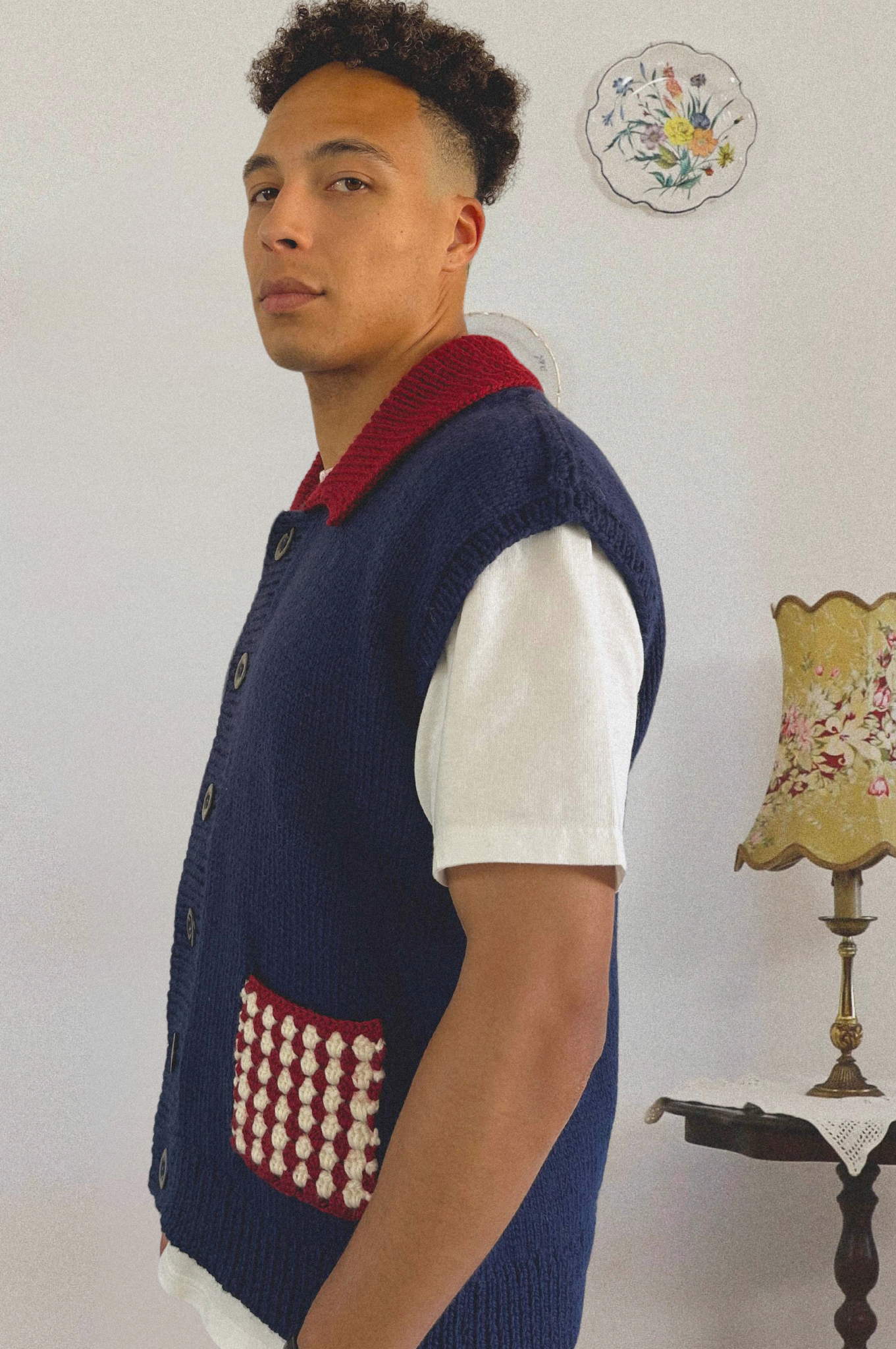 Gilet Fernand bleu marine en stock