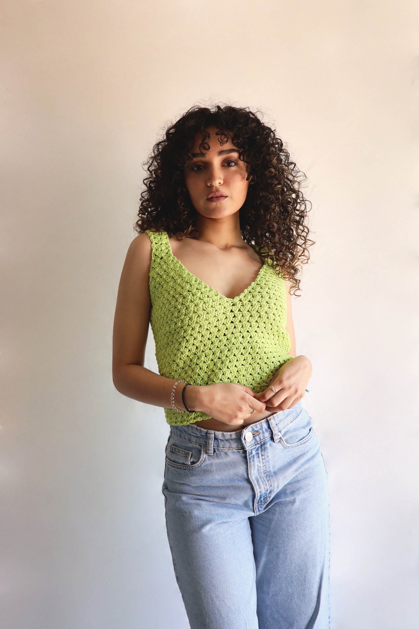 Top crochet Rosita - lemon