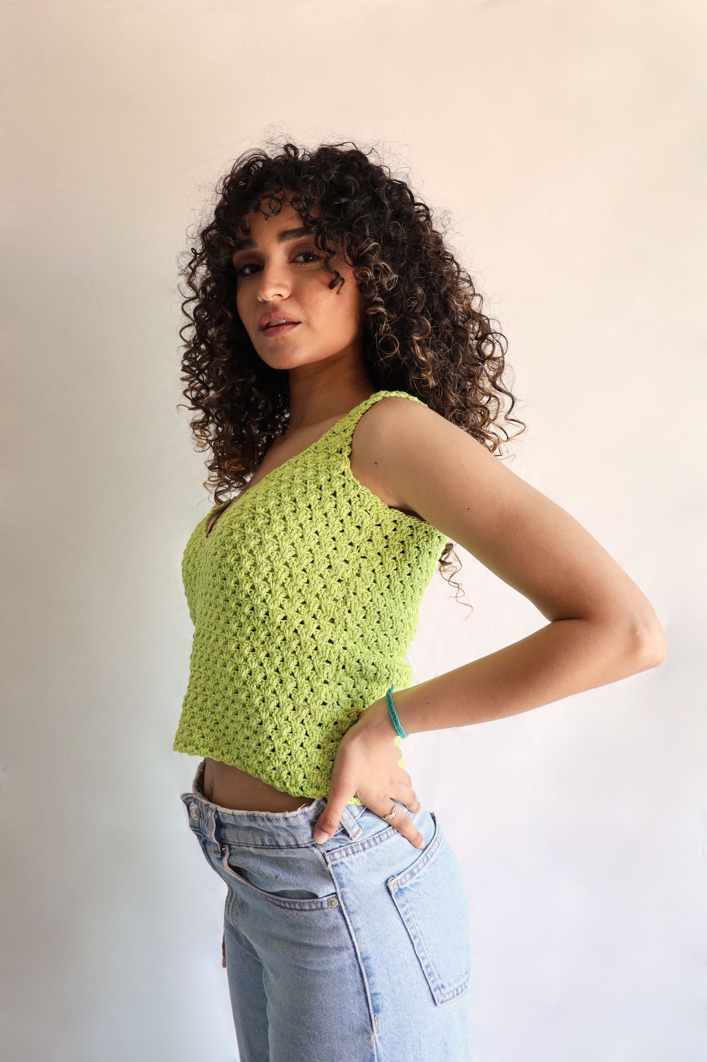 Top crochet Rosita - lemon