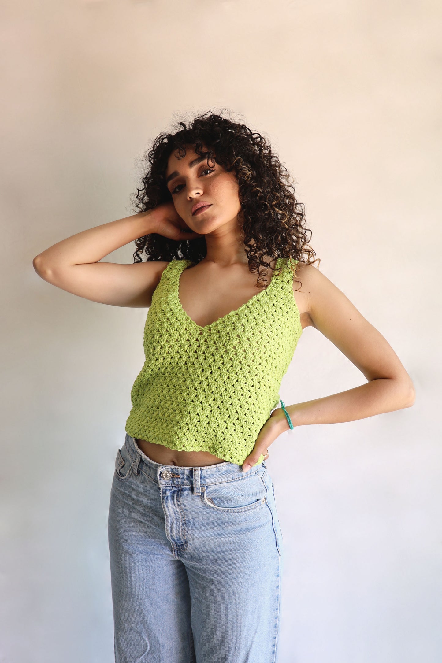 Top crochet Rosita - lemon