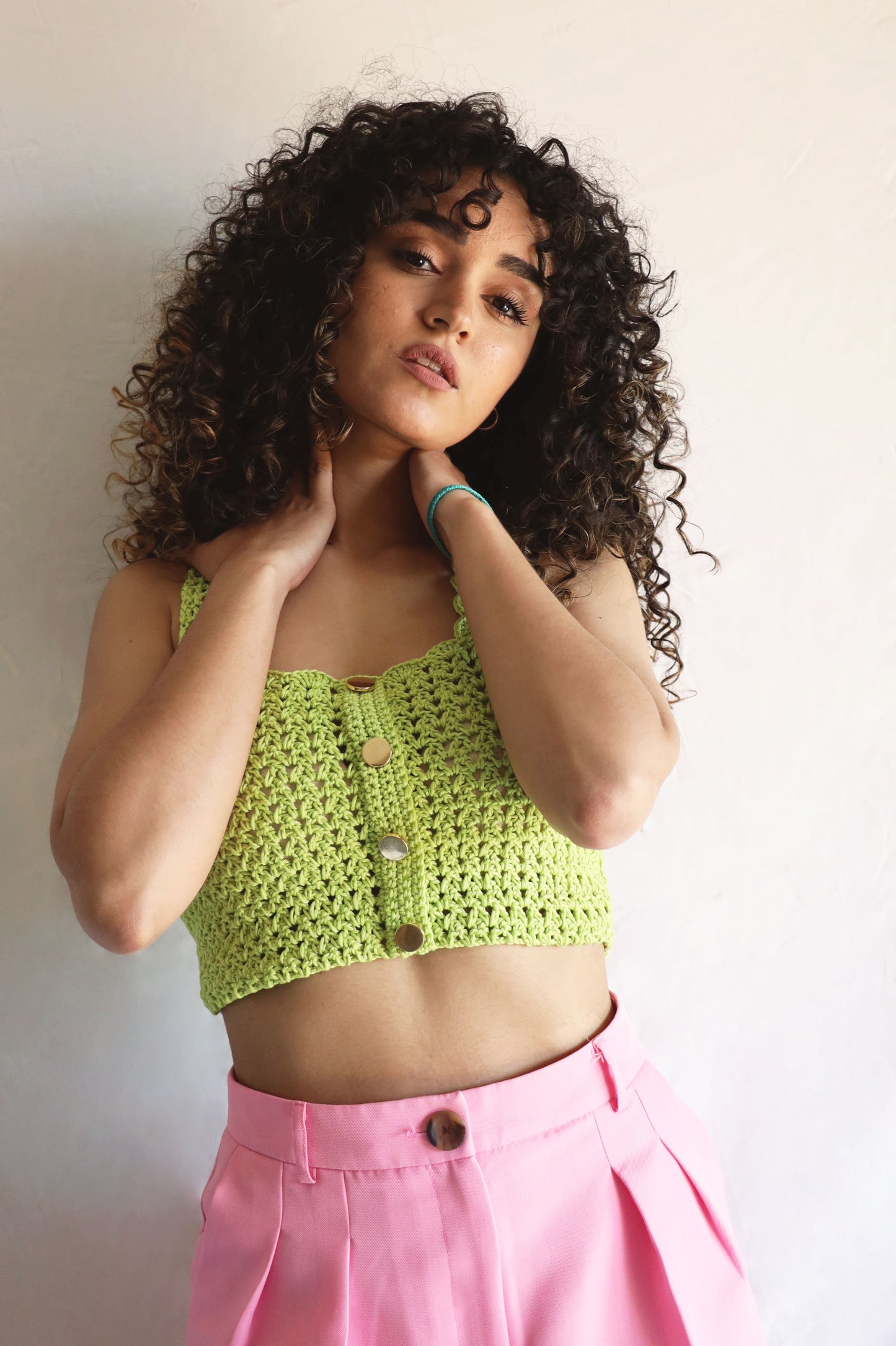 Top crochet Lucette - lemon