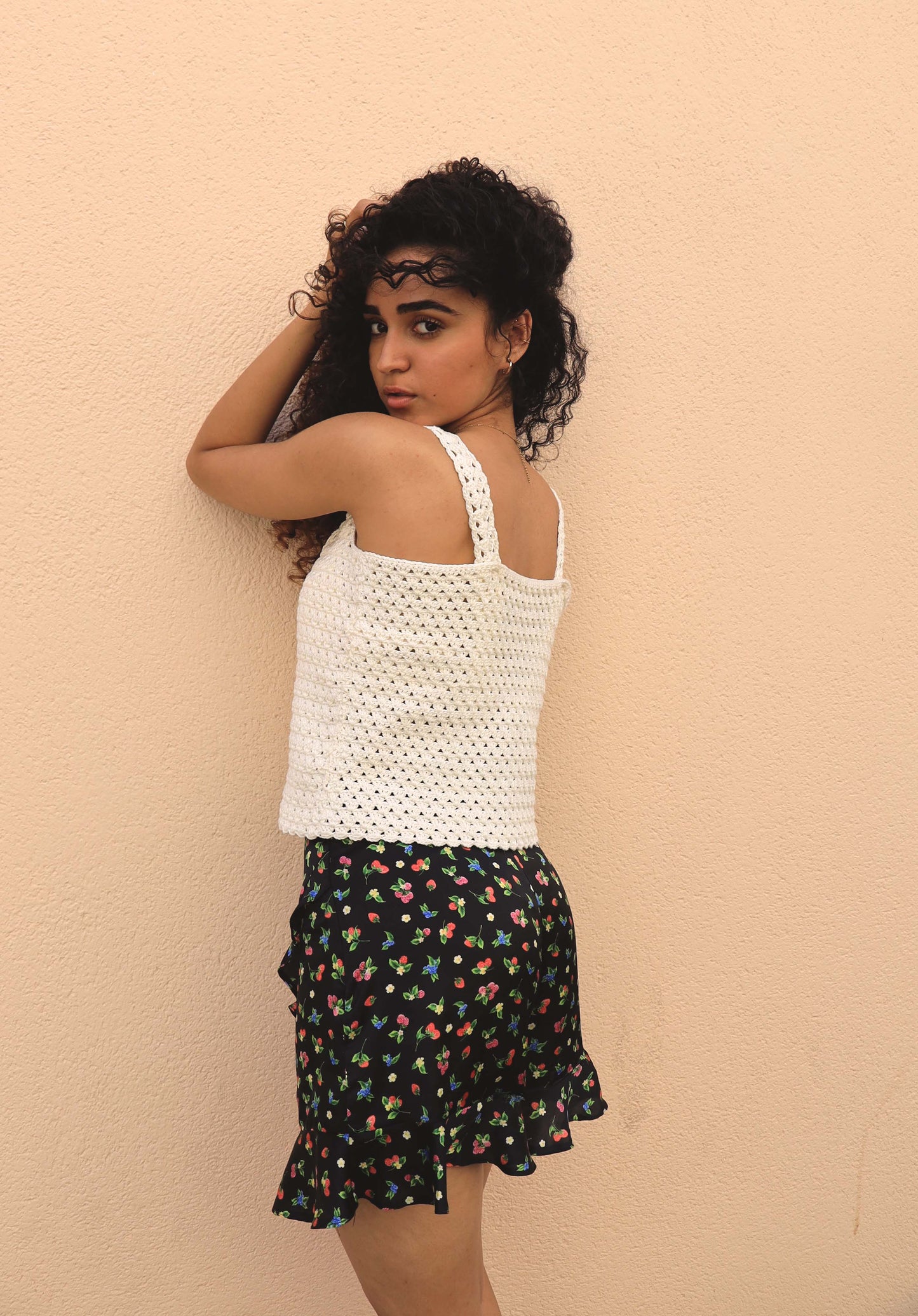 Top crochet Rosita - écru