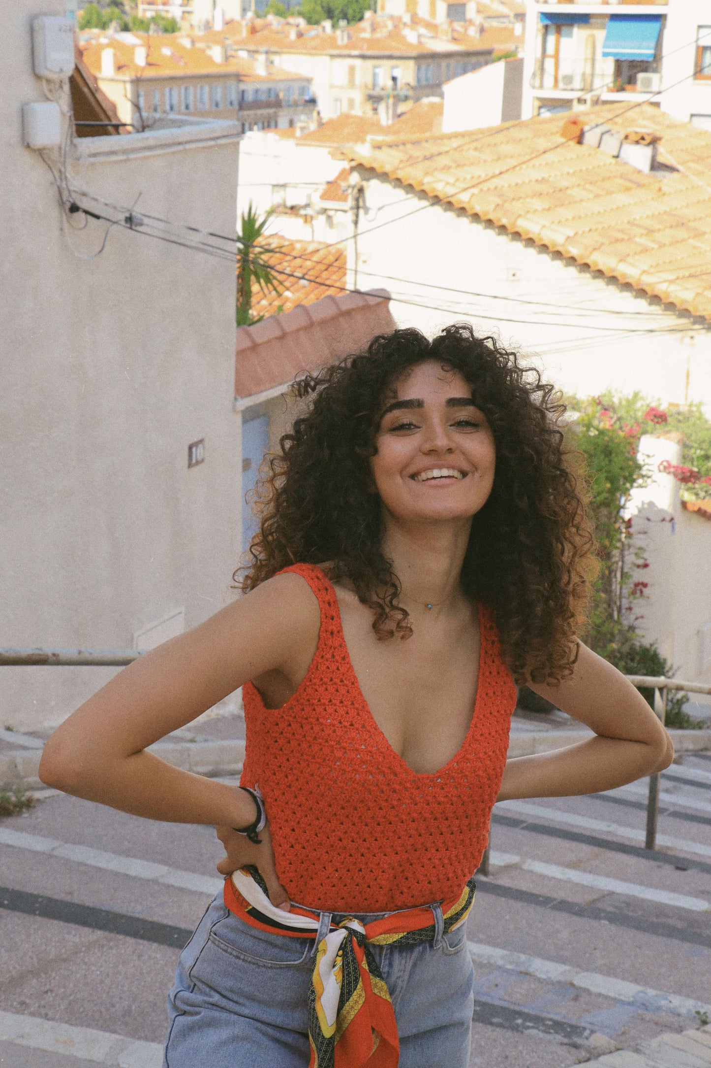Top crochet Rosita - rouge