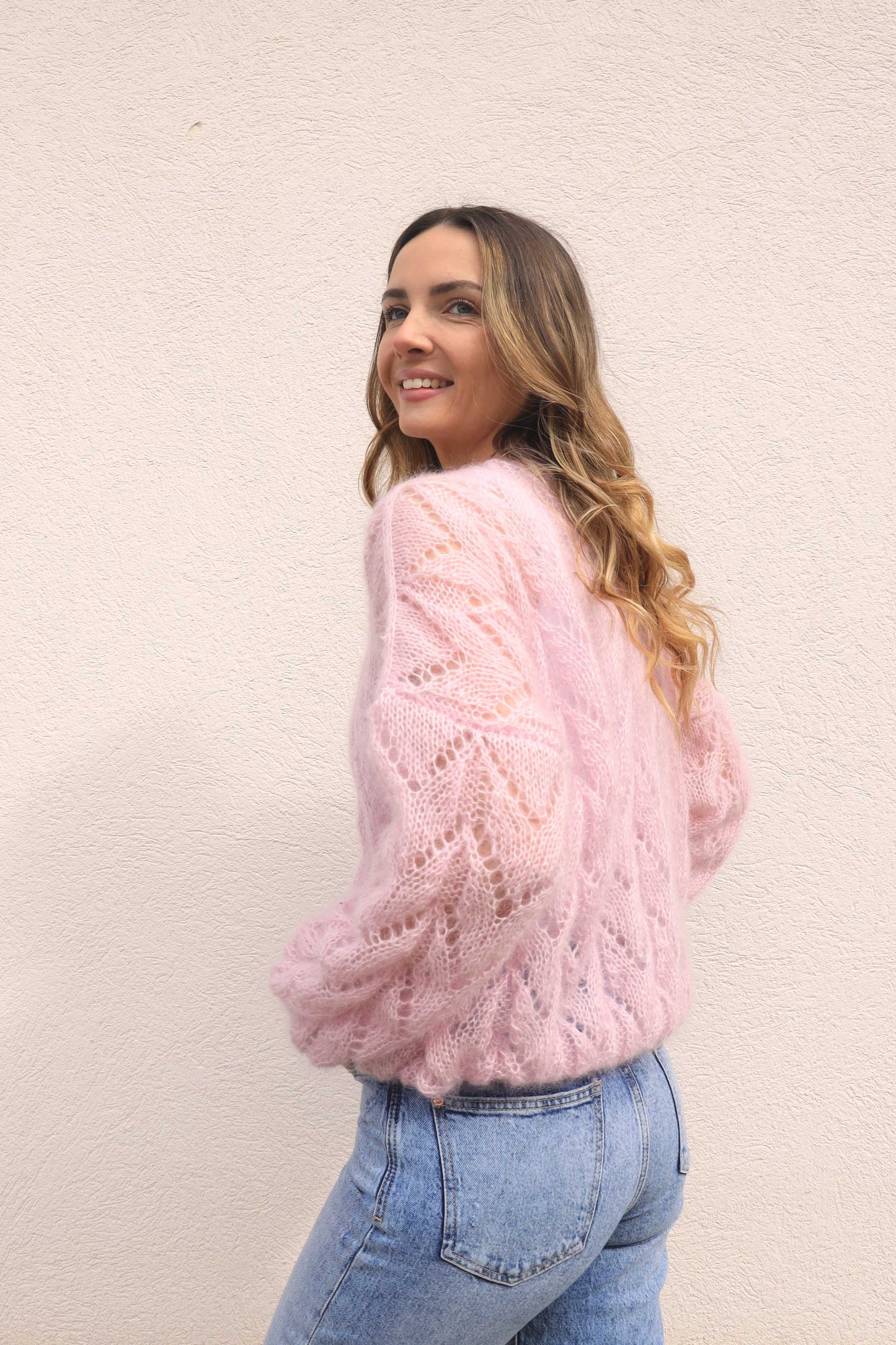 Gilet Claudine - rose pastel