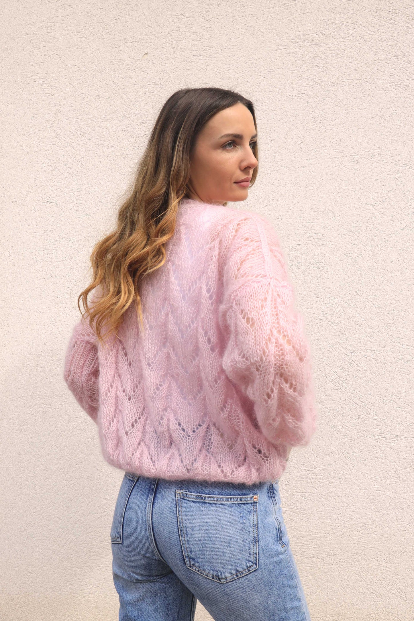 Gilet Claudine - rose pastel
