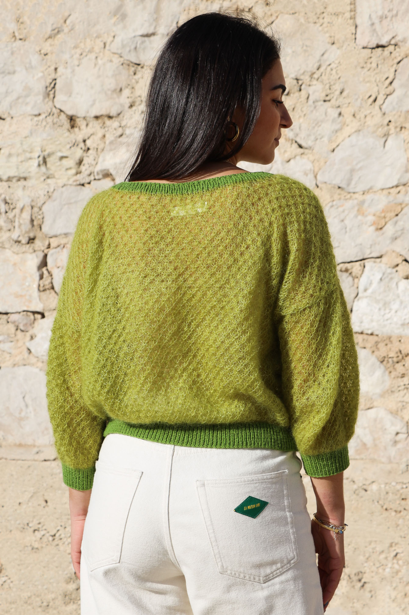 Pull Odette en vert en stock