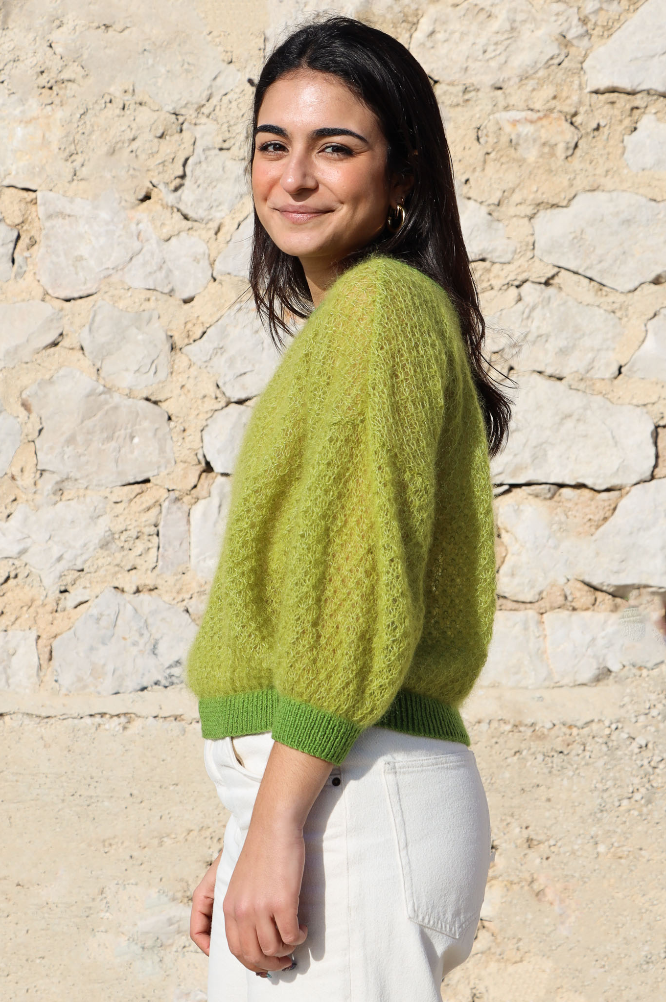 Pull Odette en vert en stock
