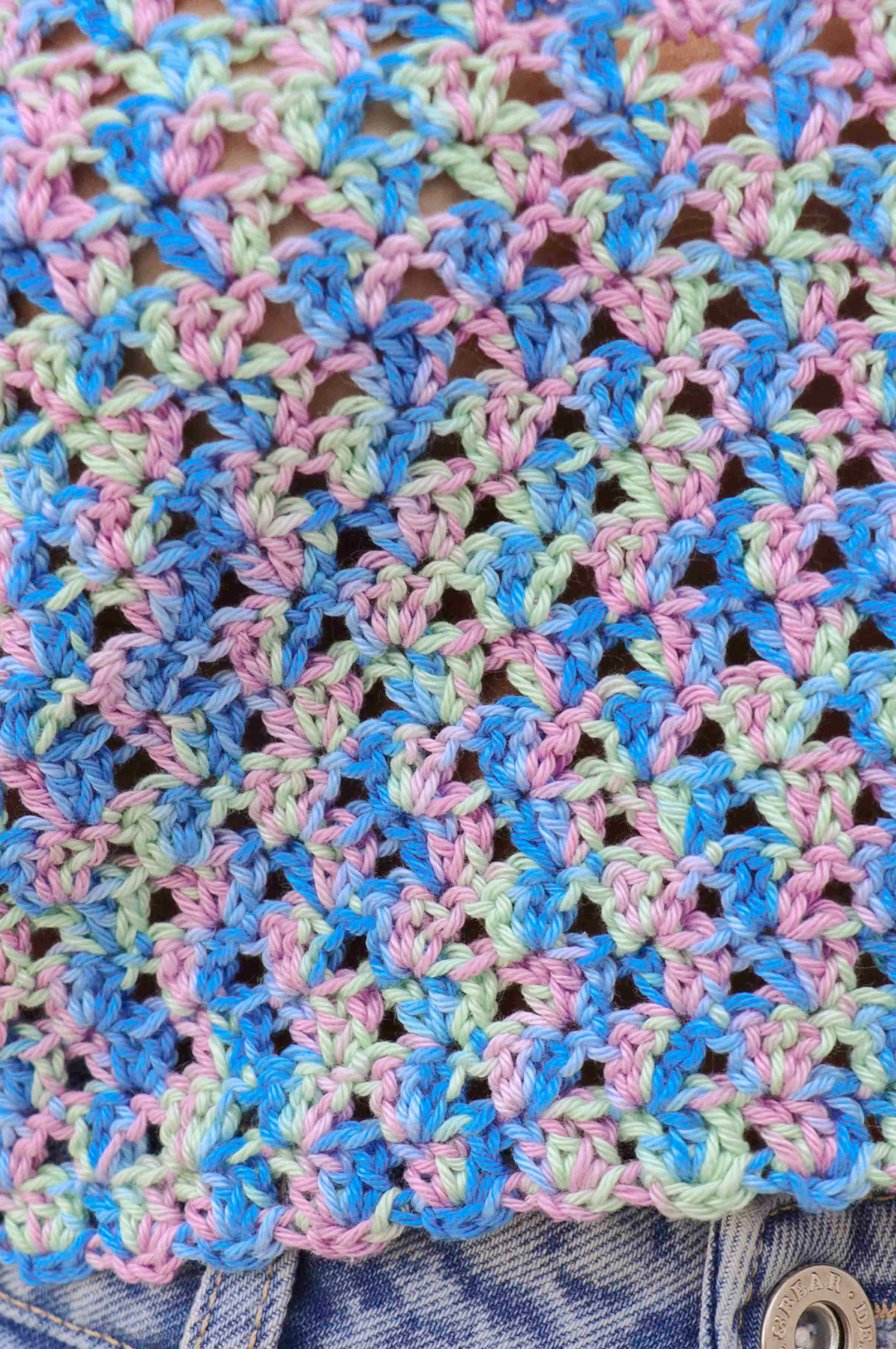 Top crochet Rosita multicolore