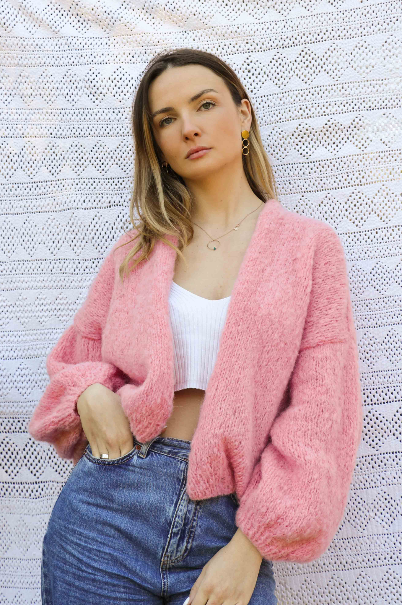 Gilet Anetta rose bonbon