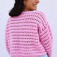 Pull Brigitte crochet - rose