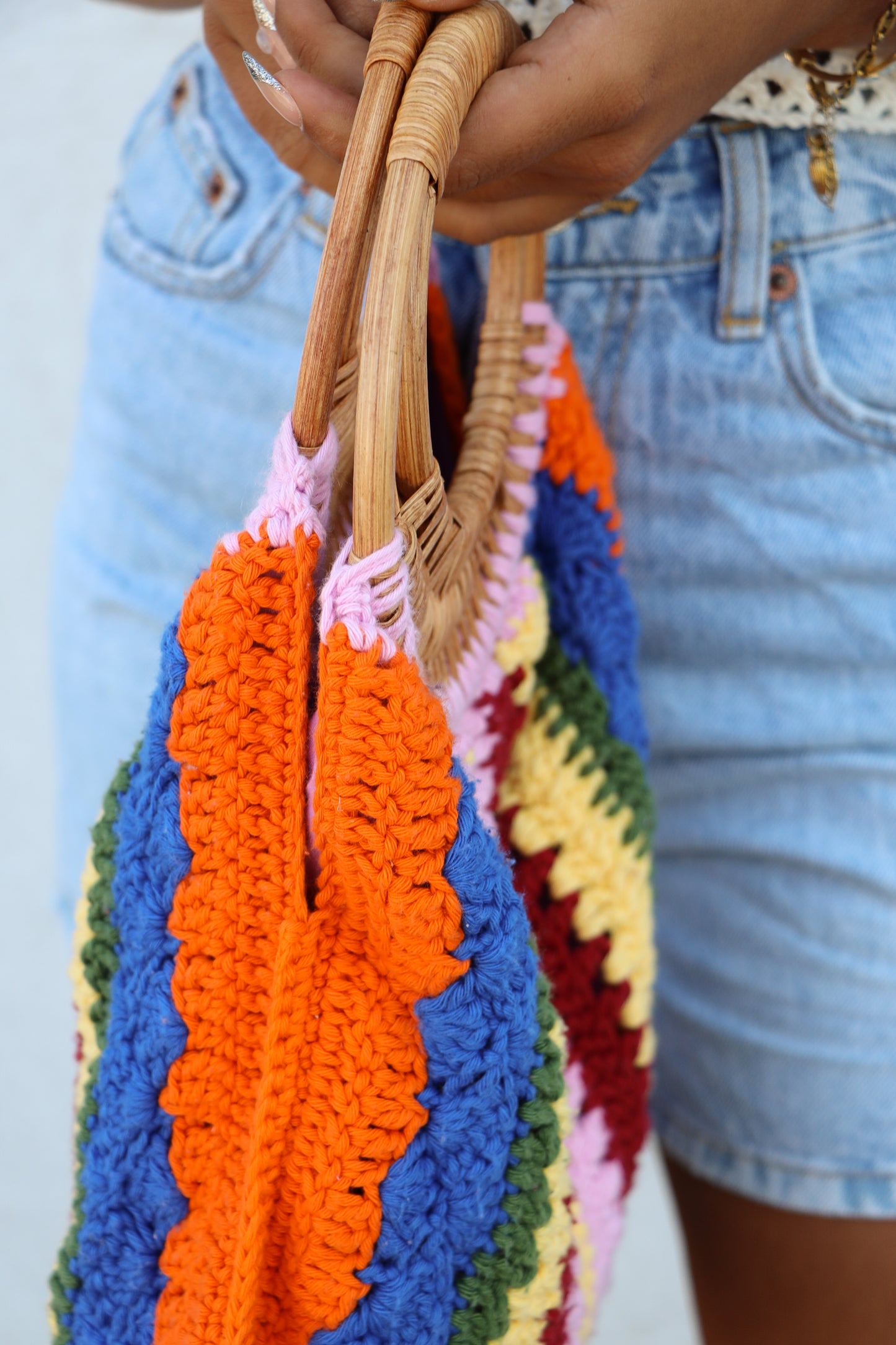 Sac crochet Paulette - orange
